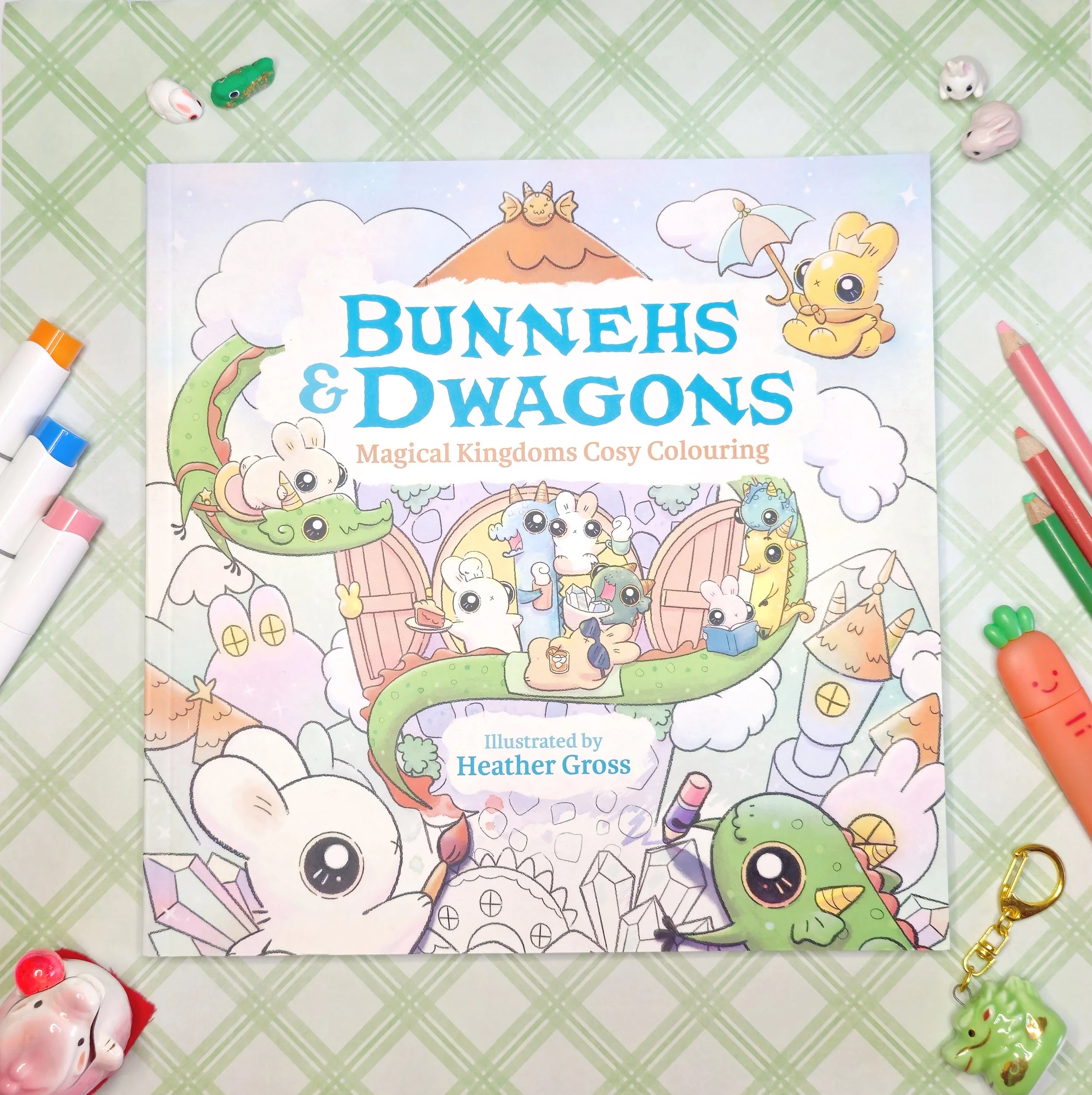 Signed Bunnehs & Dwagons Coloring Book
