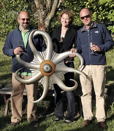 Left to right: Doug Charles, Eleanor Parks, Will Parks.