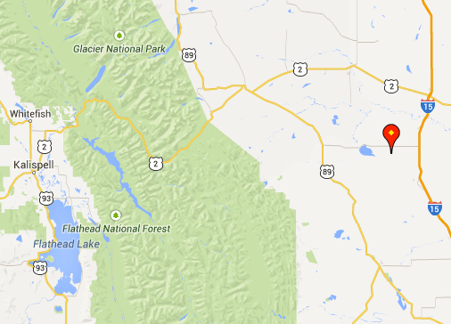 Williams, MT, is east of the rockies