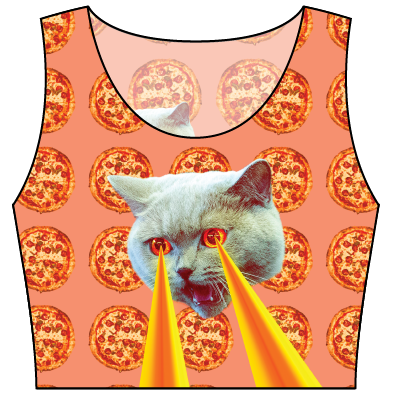 Pizza Cat Crop Top