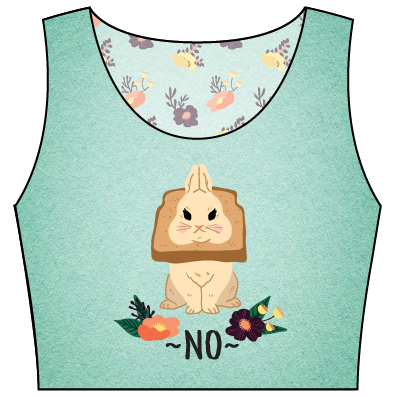Toast Bunny Crop Top