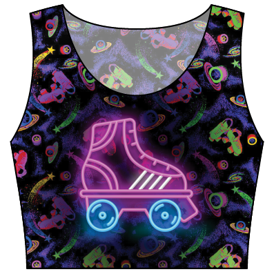 Neon Skate Carpet Crop Top