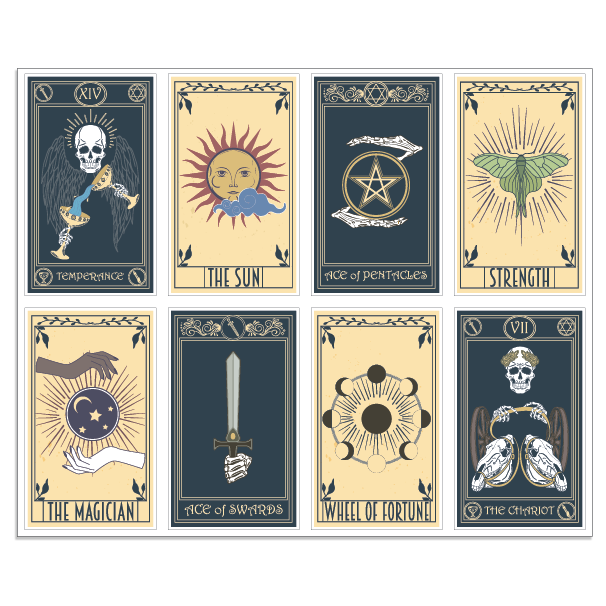 Tarot Vinyl Sticker Sheet — Left Turn Clothing