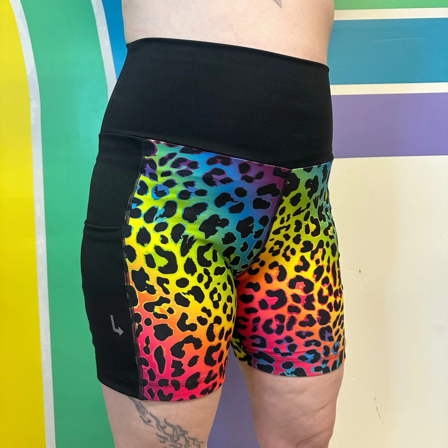 Neon Leopard Pocket Shorts
