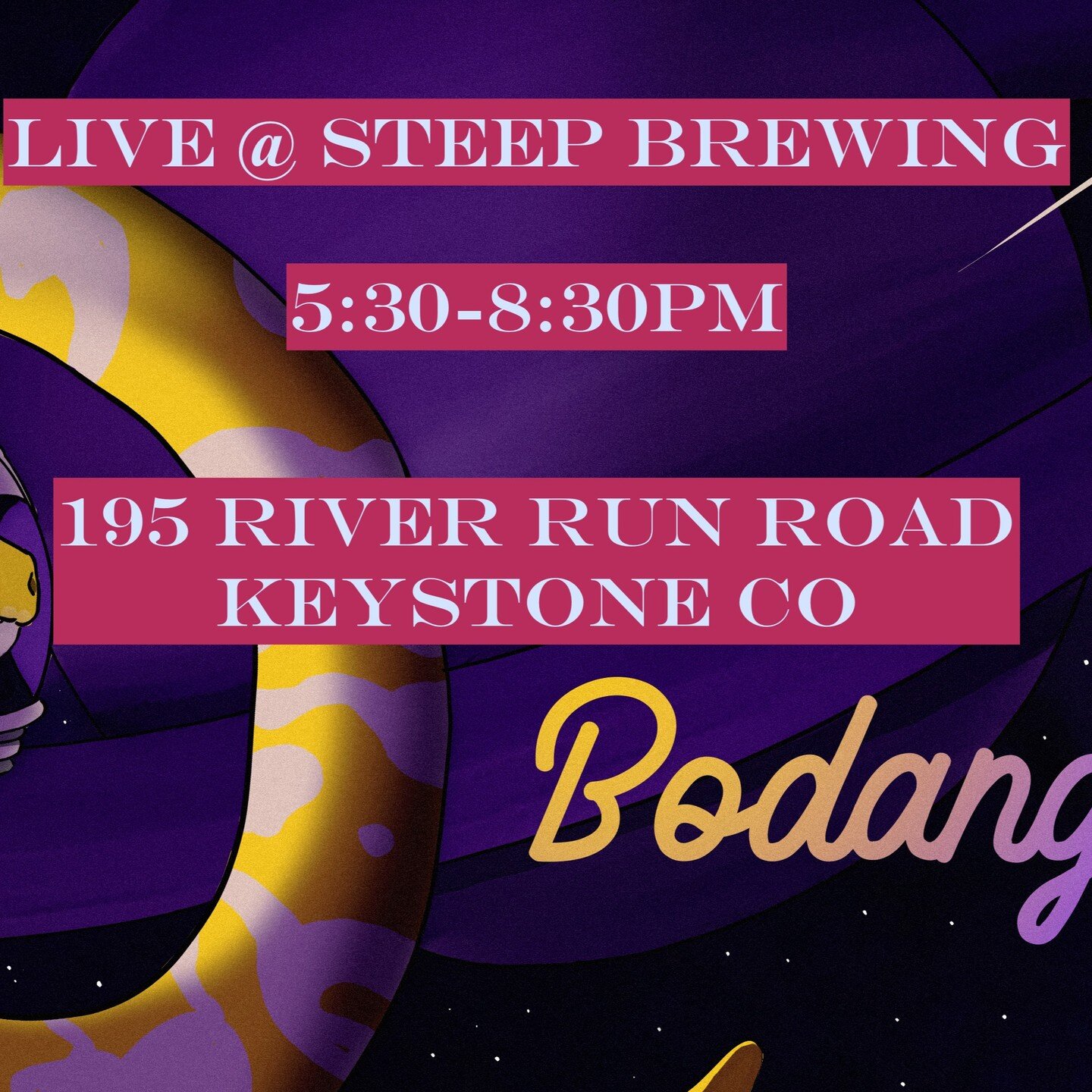We're playing at Steep Brewing in Keystone this Saturday 11.25!! Playing from 5:30-8:30pm at the river run location!!
