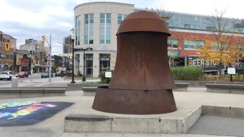 The Waterloo Bell (Bell for Kepler) by Royden Rabinowitch, 2009. More info on a self-guided public art tour Uptown Waterloo here .