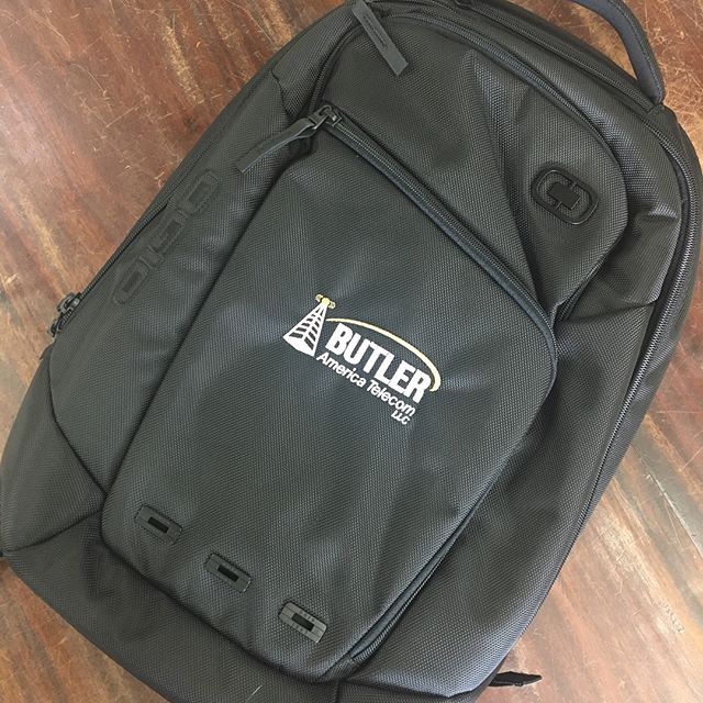 Just finished these backpacks for our friends at Butler Telecom!