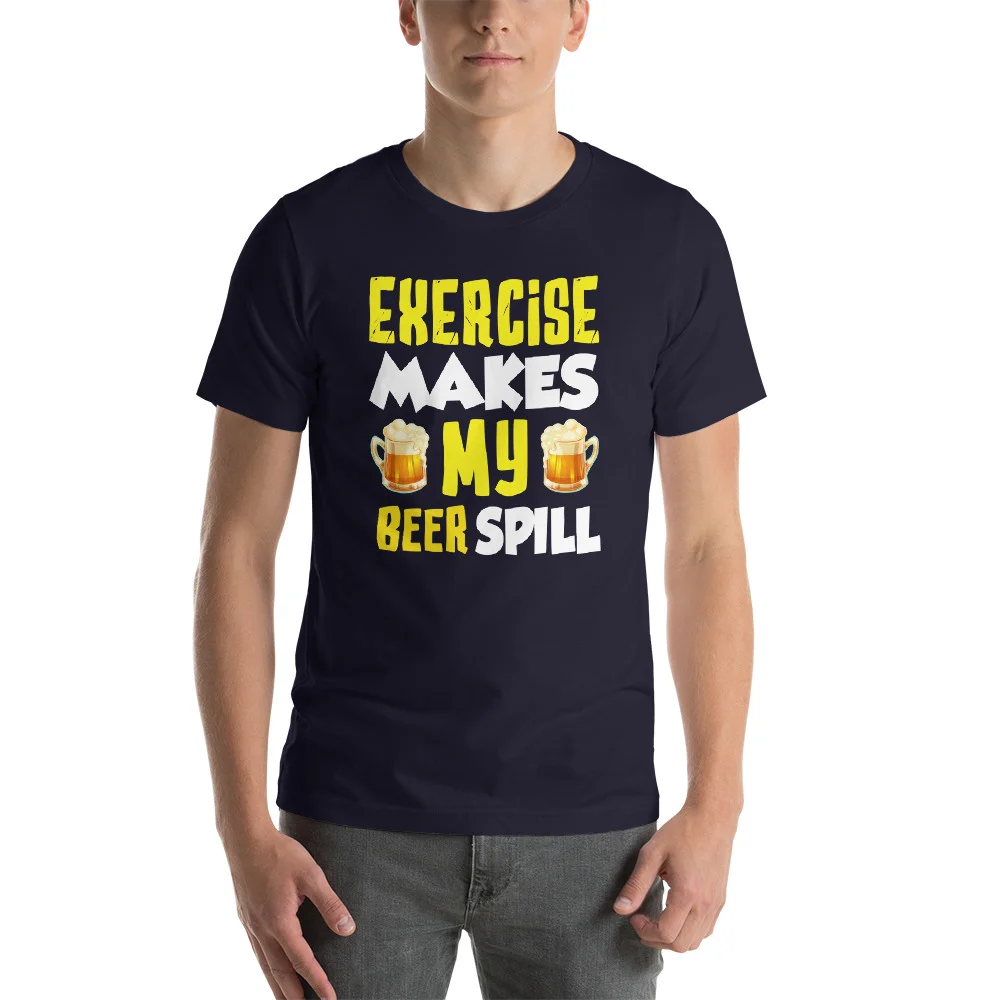 EXERCISE-MAKES-MY-BEER-SPILL_Parrotts-Sports-Grille-Logo-transparent-300_mockup_Front_Mens_Navy.jpg