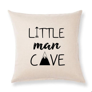 Little Man Cave Pillow Cover Rustic Home Momma What For Apparel