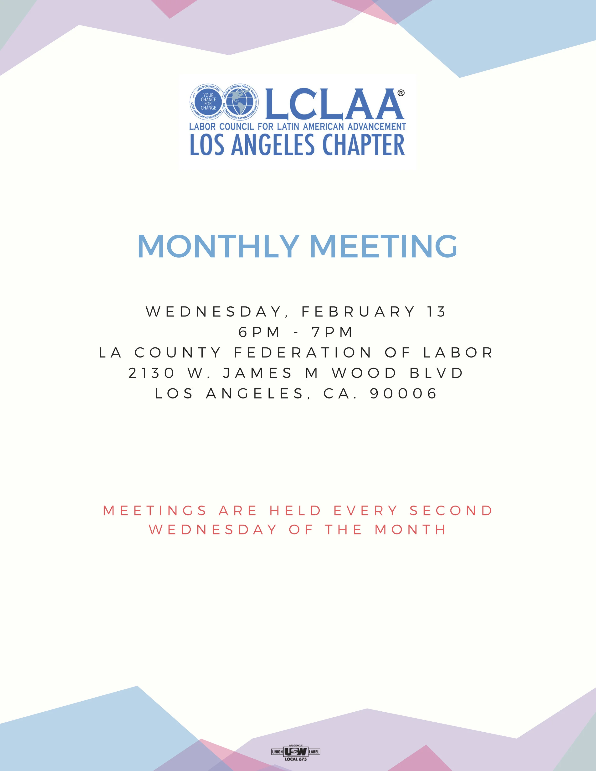 LCLAA Los Angeles Monthly Chapter Meeting