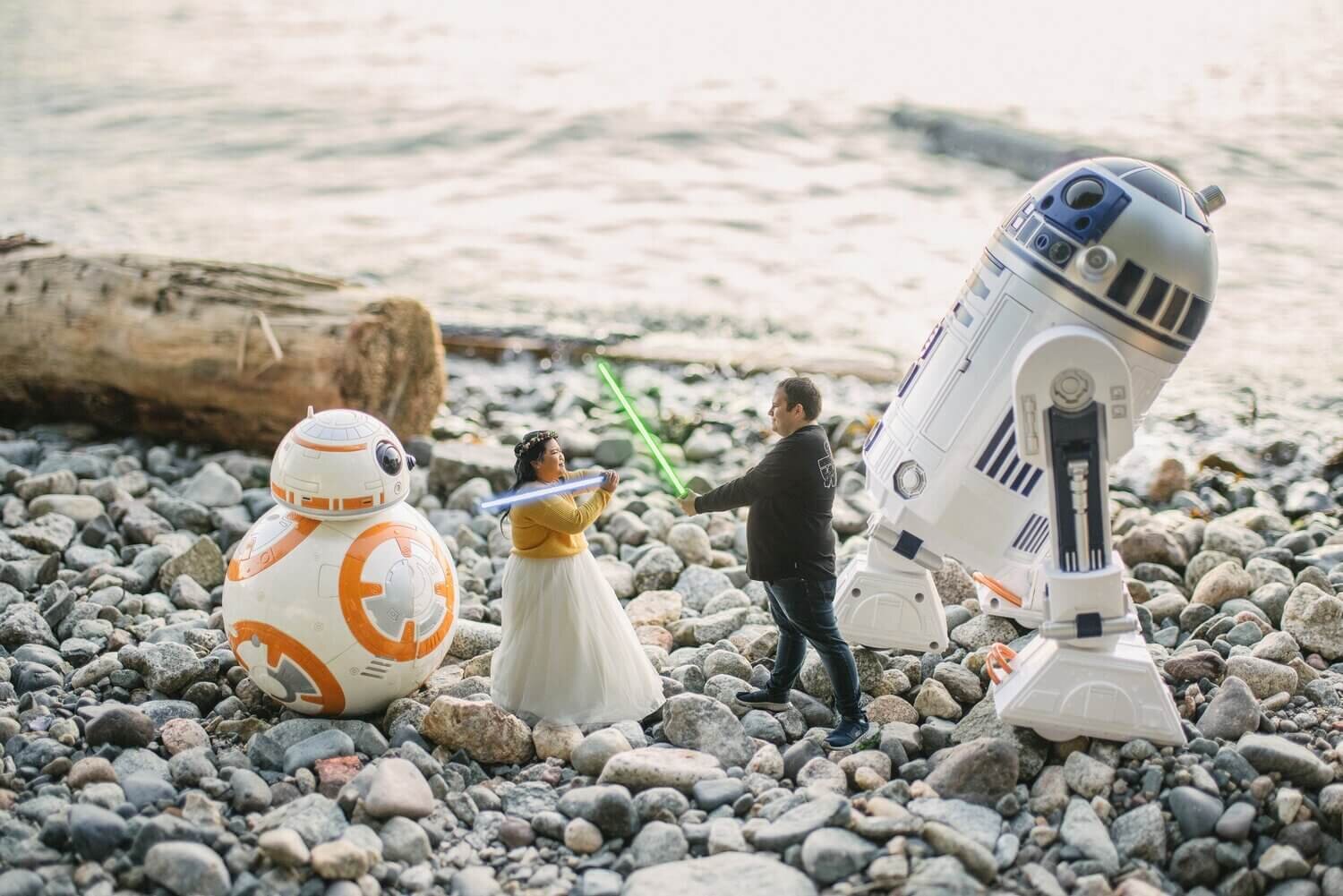 Star War Engagement Photography Vancouver Whytecliff Park
