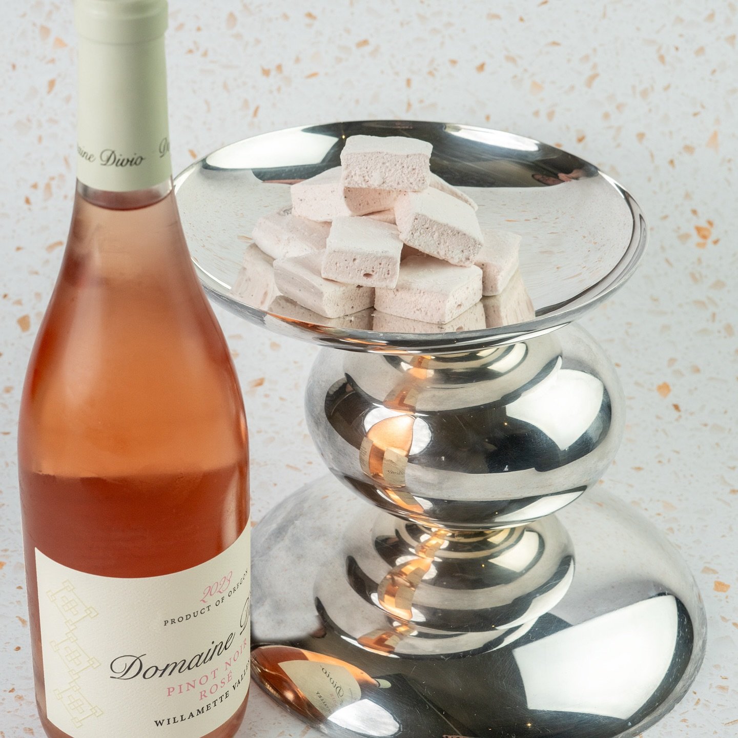 {Eighth Course}

Mignardises
We&rsquo;re stretching the Oregon strawberry season as long as possible with one of our longest-standing mignardises, our strawberry marshmallows. These cloud-like delicacies were begging to be paired with a glass of 2023