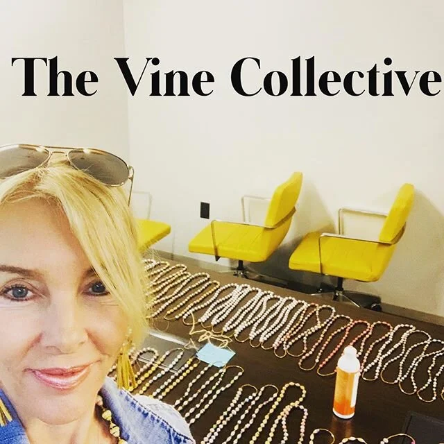 Spent the day today working in a conference room, attaching amazing stones and tassels to the artistic necklaces made from women of The Vine Uganda. They do the hard work... we do the finishing touches. As I looked at each bead, so beautifully rolled