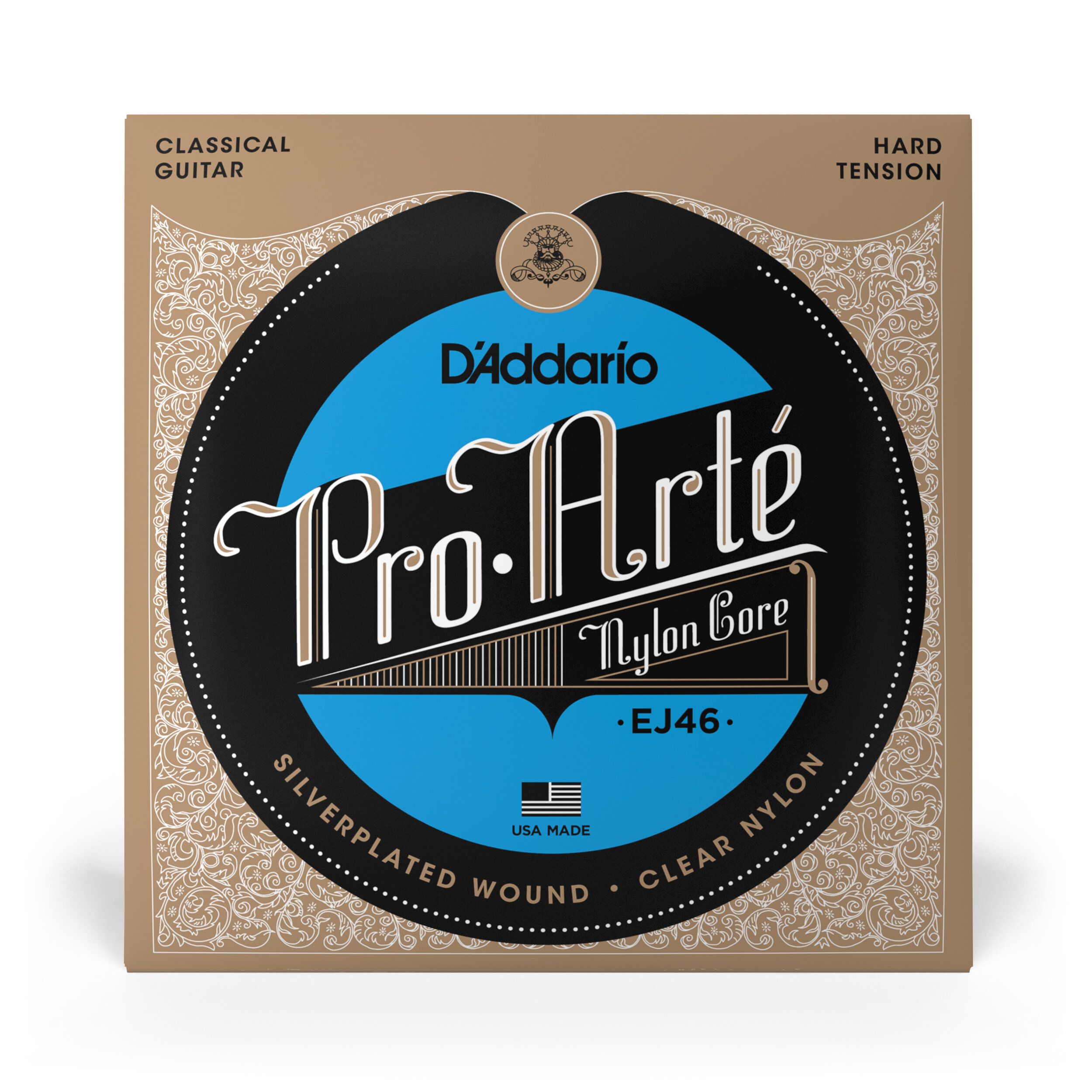 D'Addario EJ46 Pro-Arte Nylon Classical Guitar Strings, Hard Tension