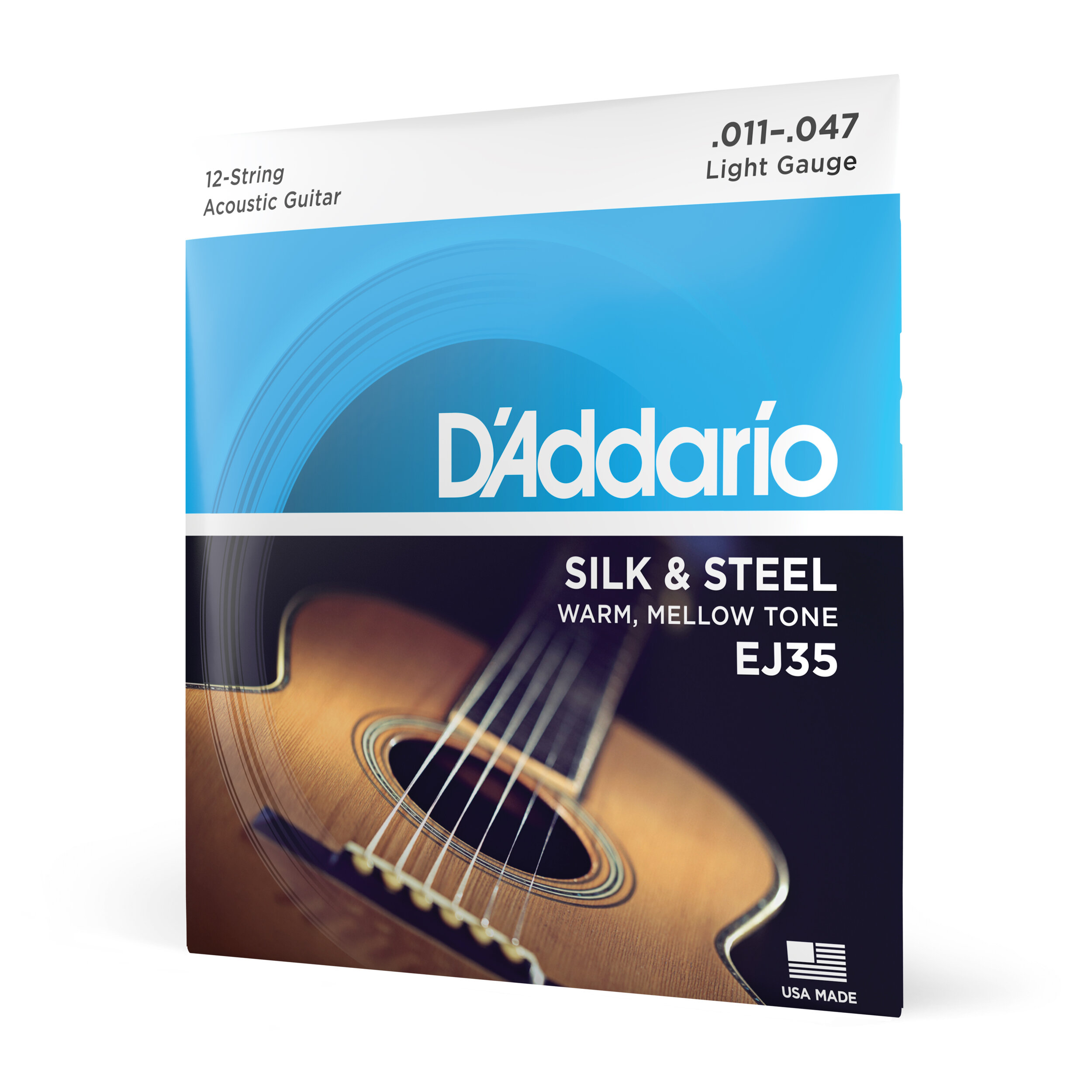 D'Addario EJ35 Silk & Steel 12-String Folk Guitar Strings, 11-47