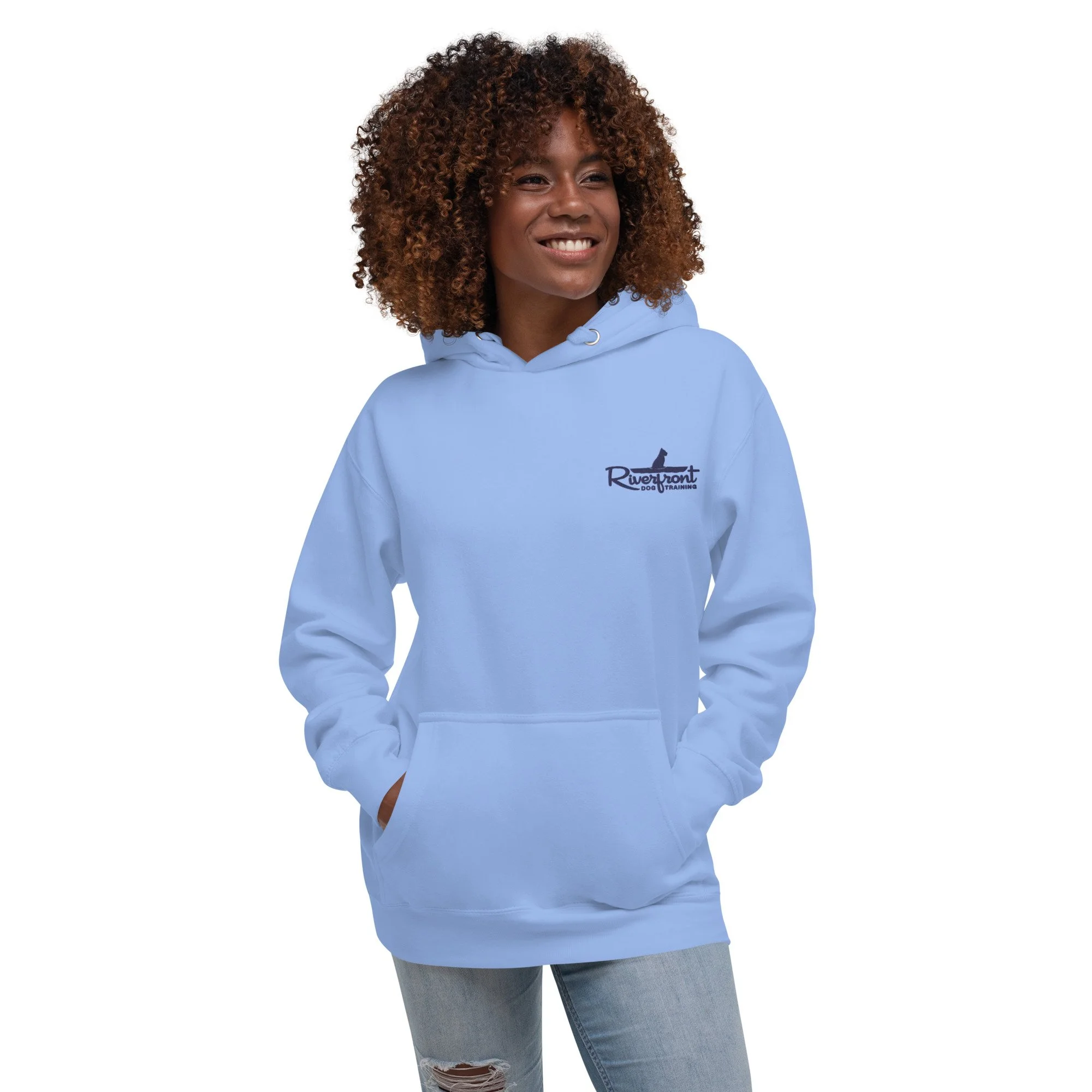 Light Blue u0026 Navy - Unisex Hoodie — Riverfront Dog Training