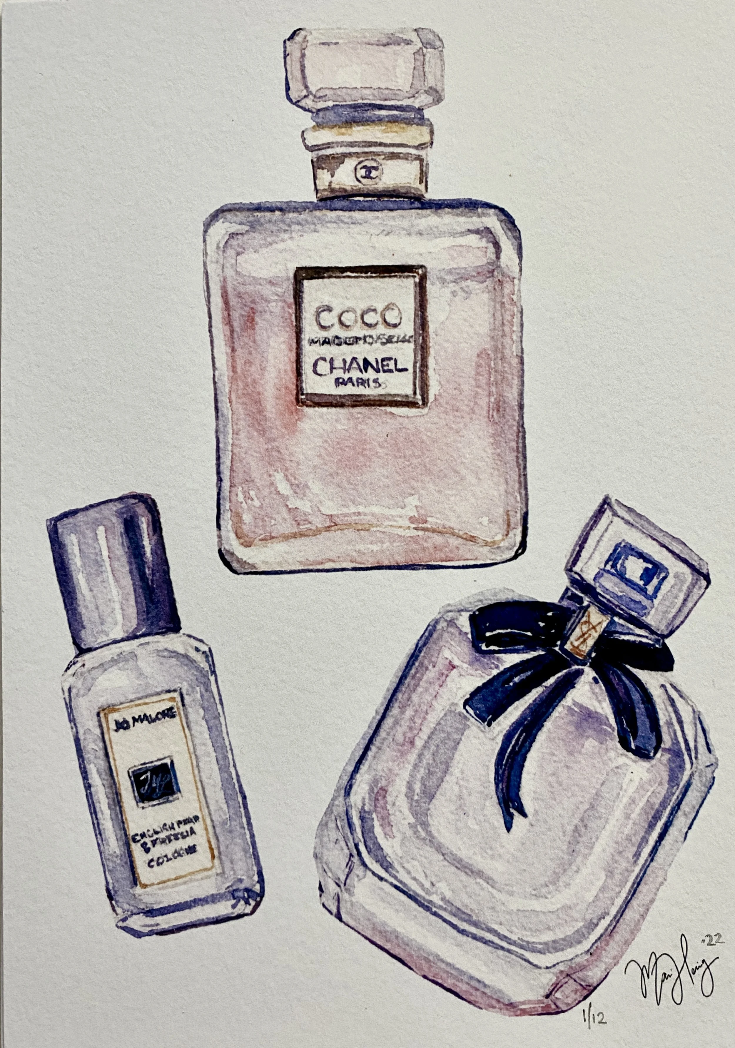 {print} Perfume Bottles Illustration — Ivy line Design
