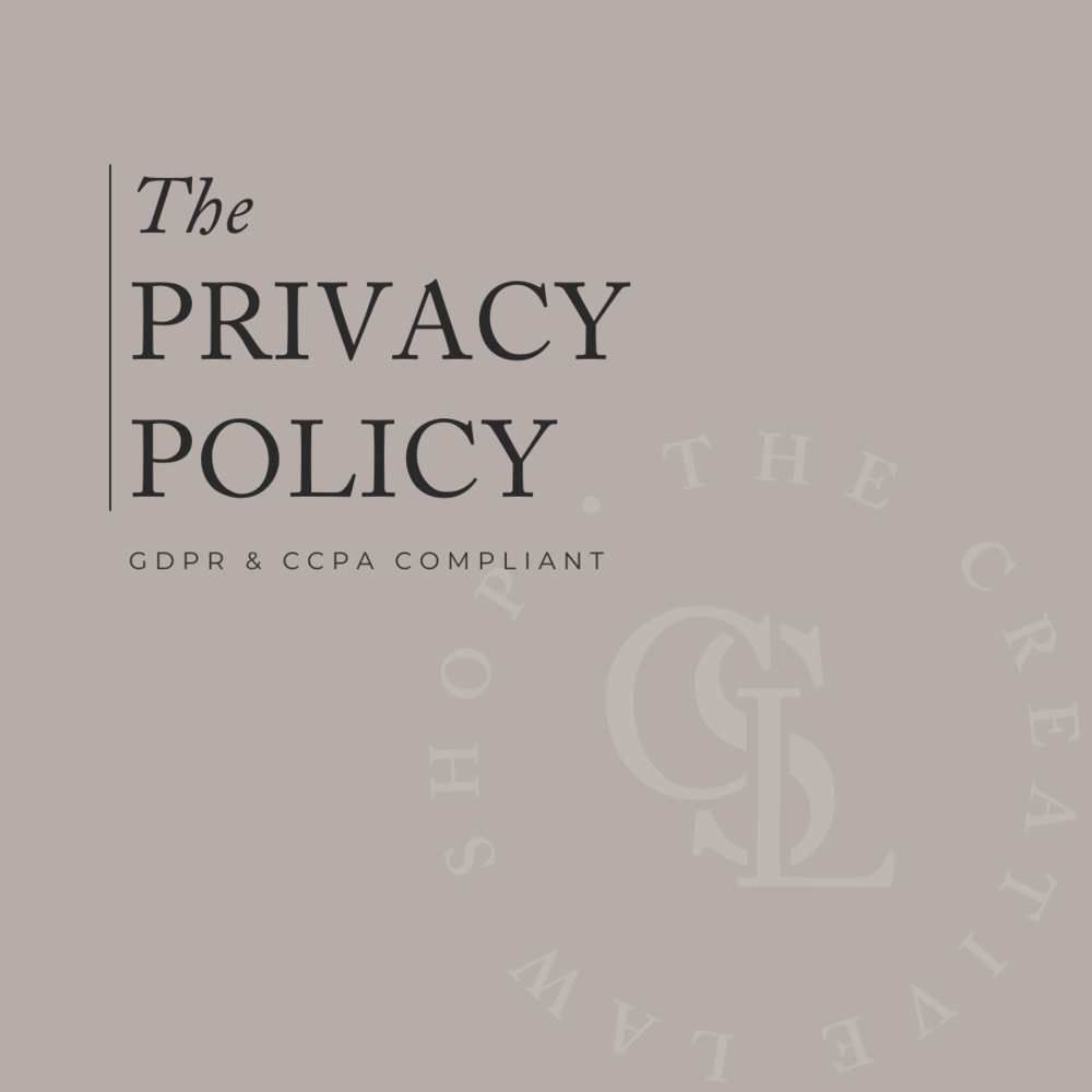 Privacy Policy Website Template (CCPA and GDPR Compliant)