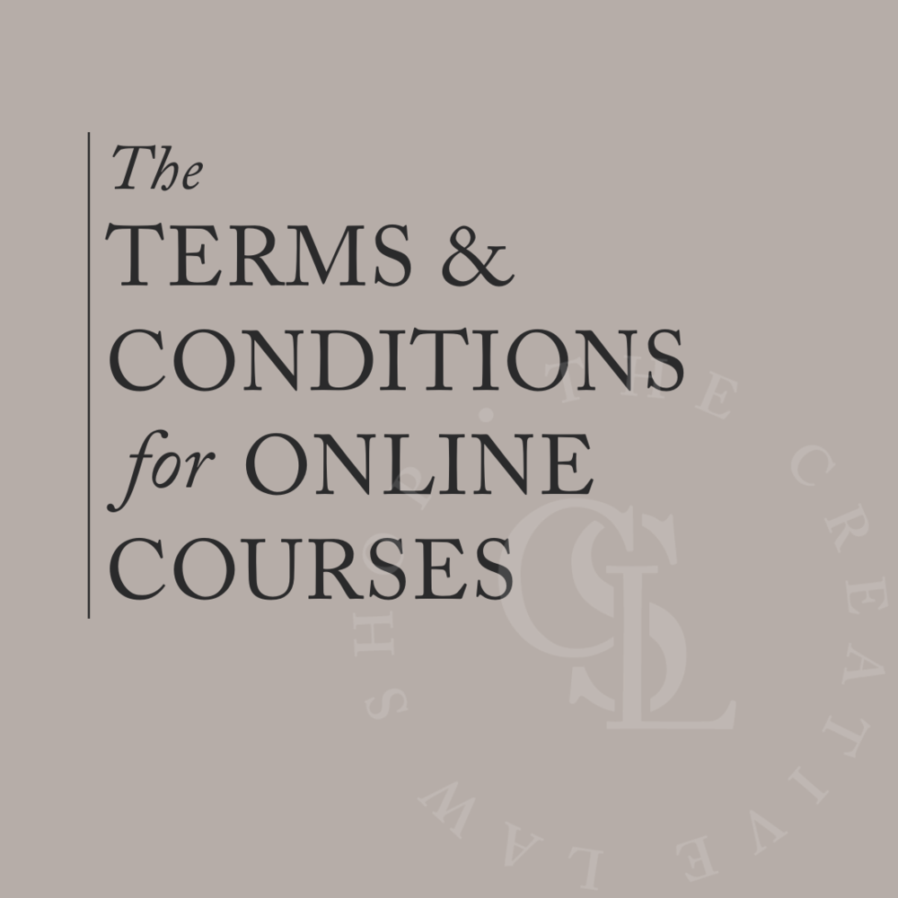 The Terms and Conditions for Online Courses
