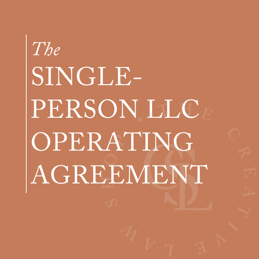 The Single Member LLC Operating Agreement