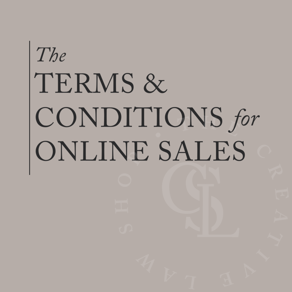 The Terms and Conditions for Online Sales