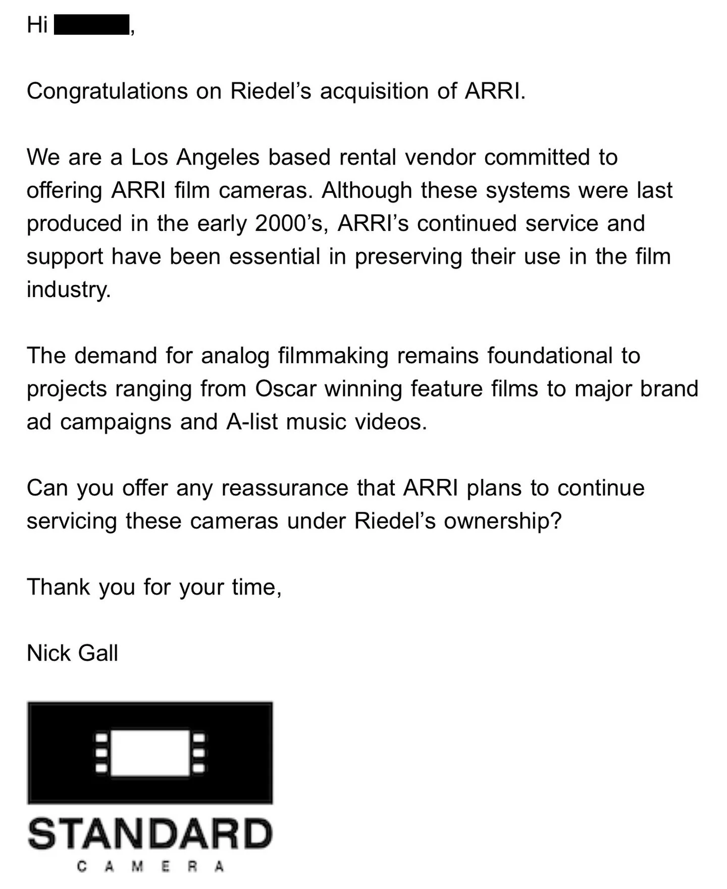 @riedelcommunications @arri #filmisnotdead