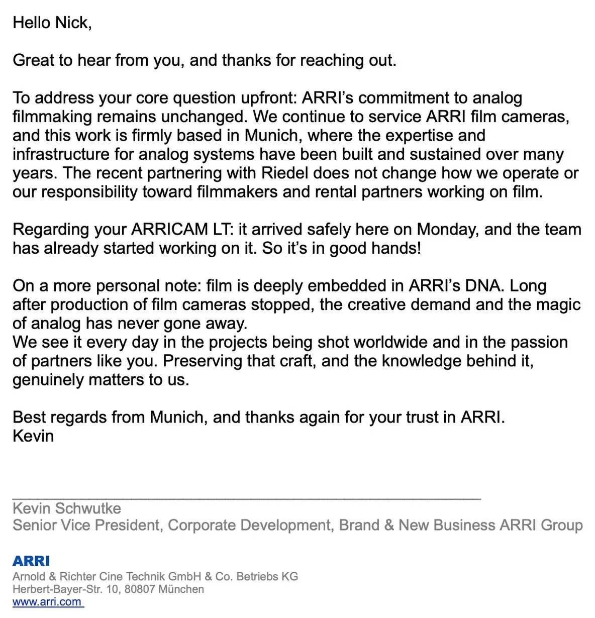 🚨 🎞️ 🎥 ❤️&zwj;🩹 @arri @riedelcommunications #filmisnotdead