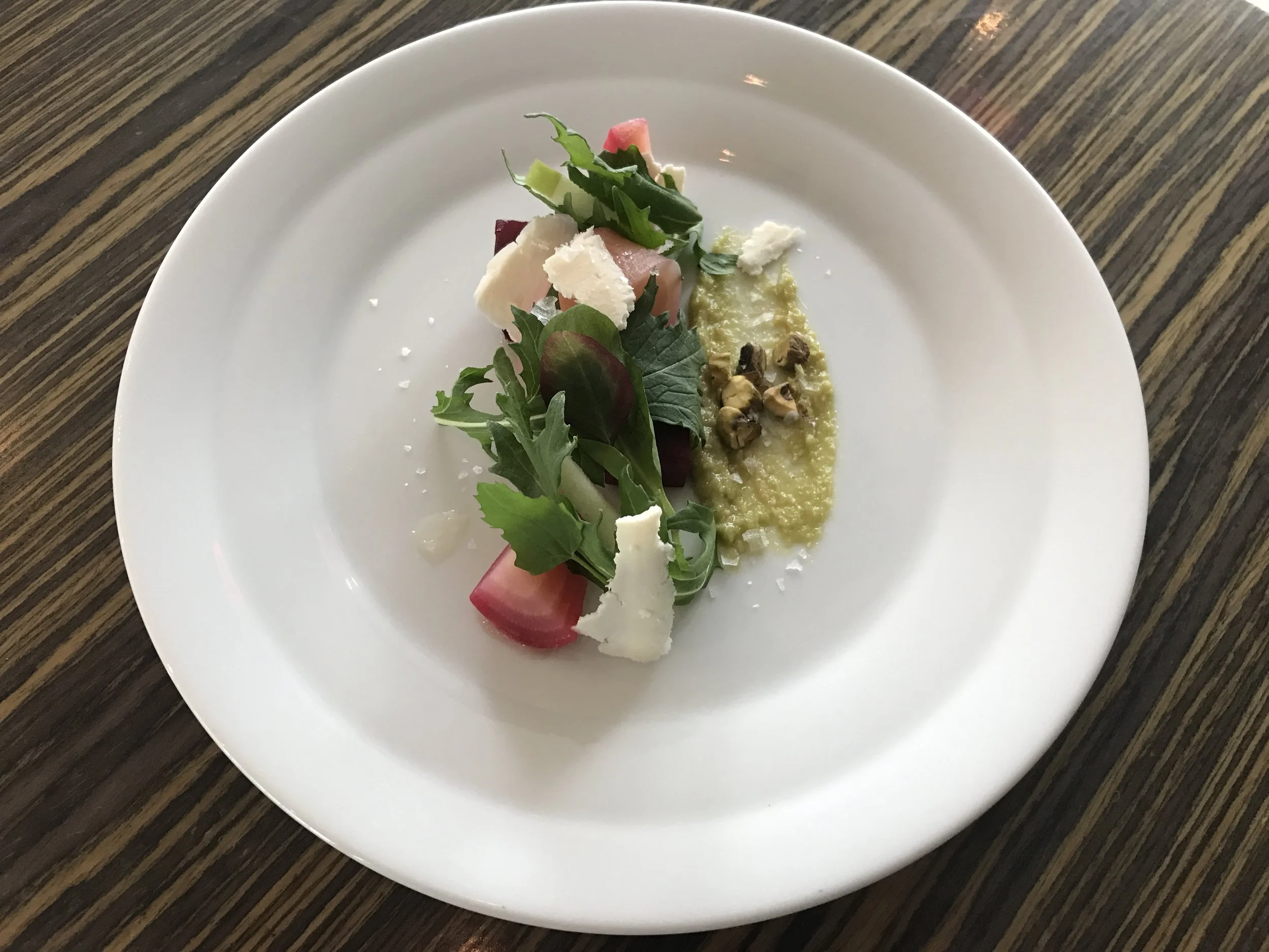 smoked beets with pistachio butter
