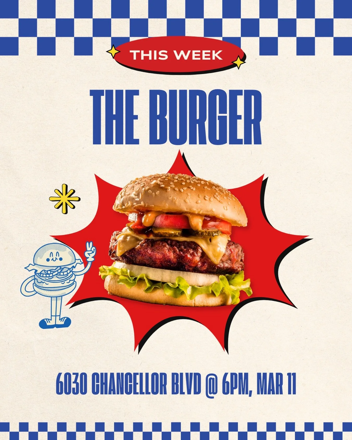 Come join us for some yummy burgers (today)! 🍔 We will also be having crafts 🤭 See you there !