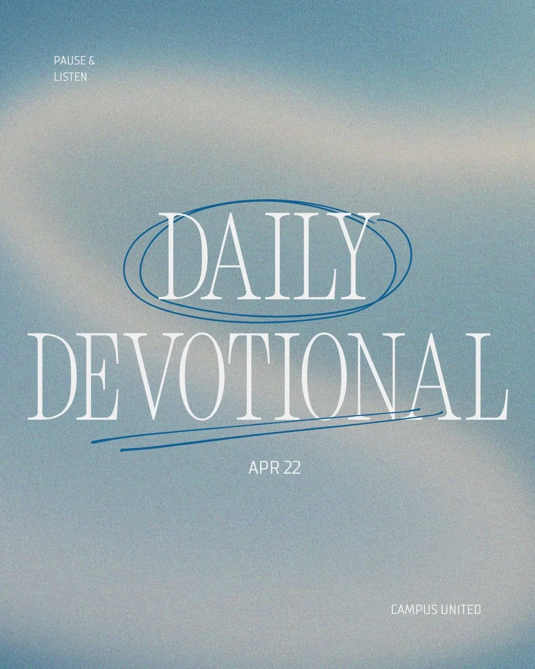 Daily Devotional - April 22 ⭐️ 

Take your time and slow down, listen for God&lsquo;s voice today. 

Jesus Calling by Sarah Young