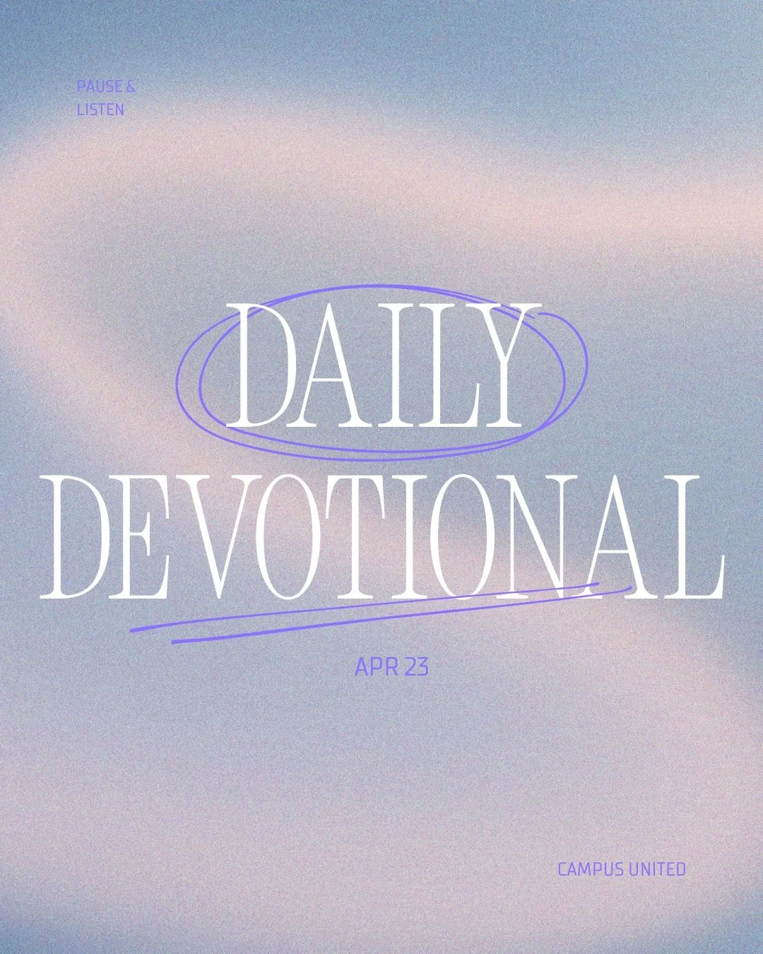 Daily Devotional - Apr 23 ⭐️ 

Jesus Calling by Sarah Young