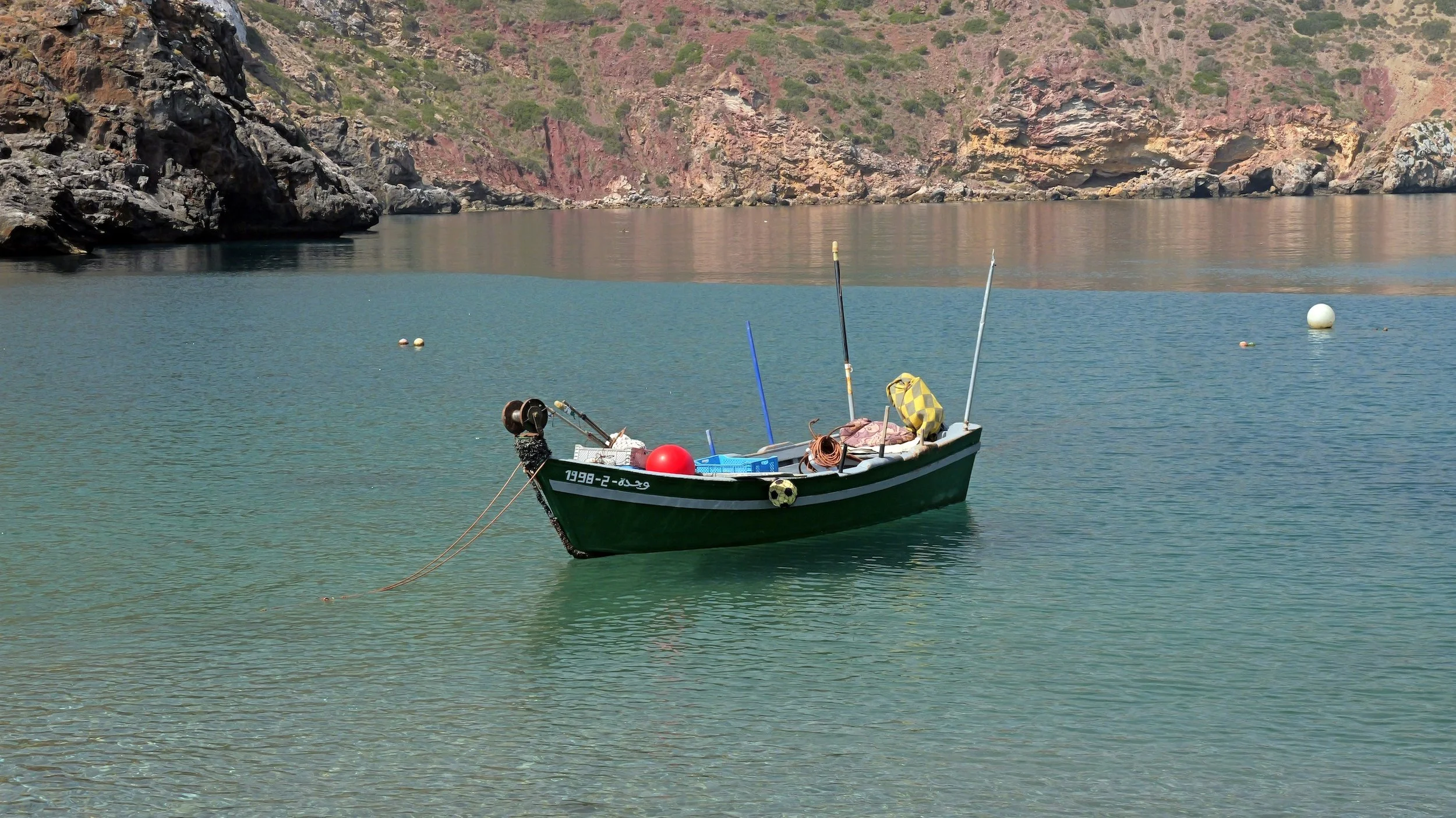 Boat in shore. Al Hoceima National Park Environmental Information and Education Centre. Photo_ Richard Hammond_Green Traveller Media.JPG