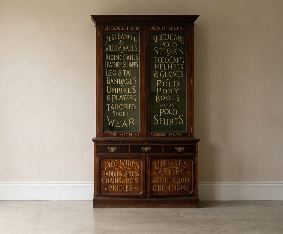 Mahogany Shop Display Polo Cabinet