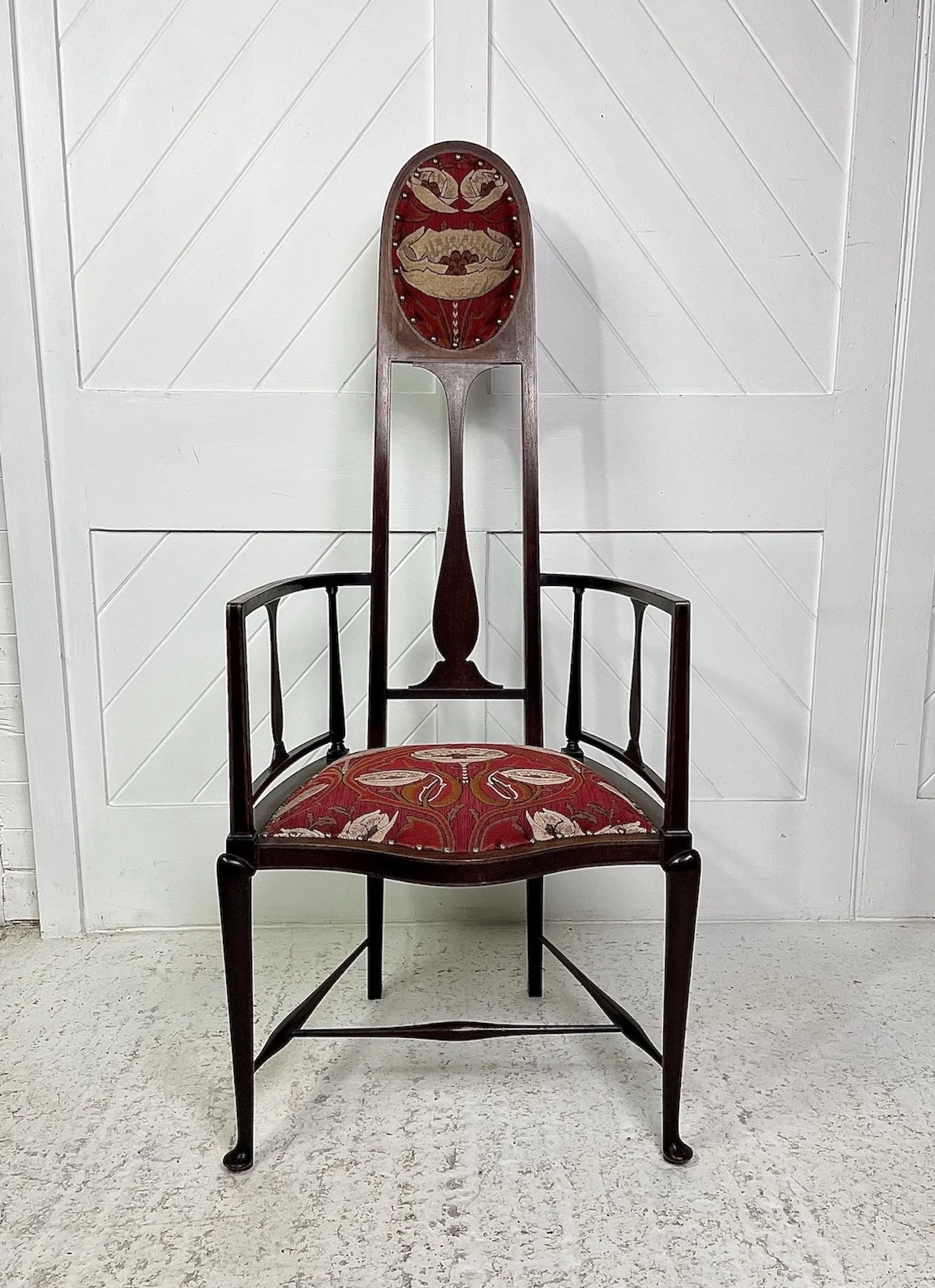 Pair of English Art Nouveau Side Chairs by G M Ellwood