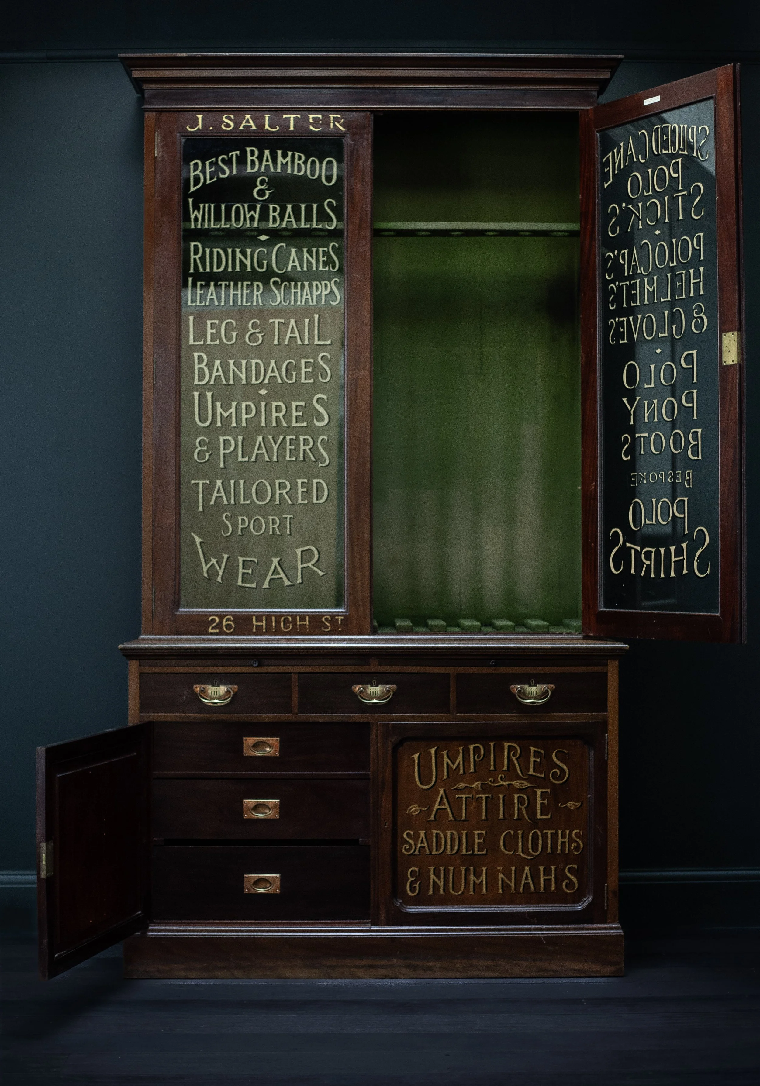 Mahogany Shop Display Polo Cabinet