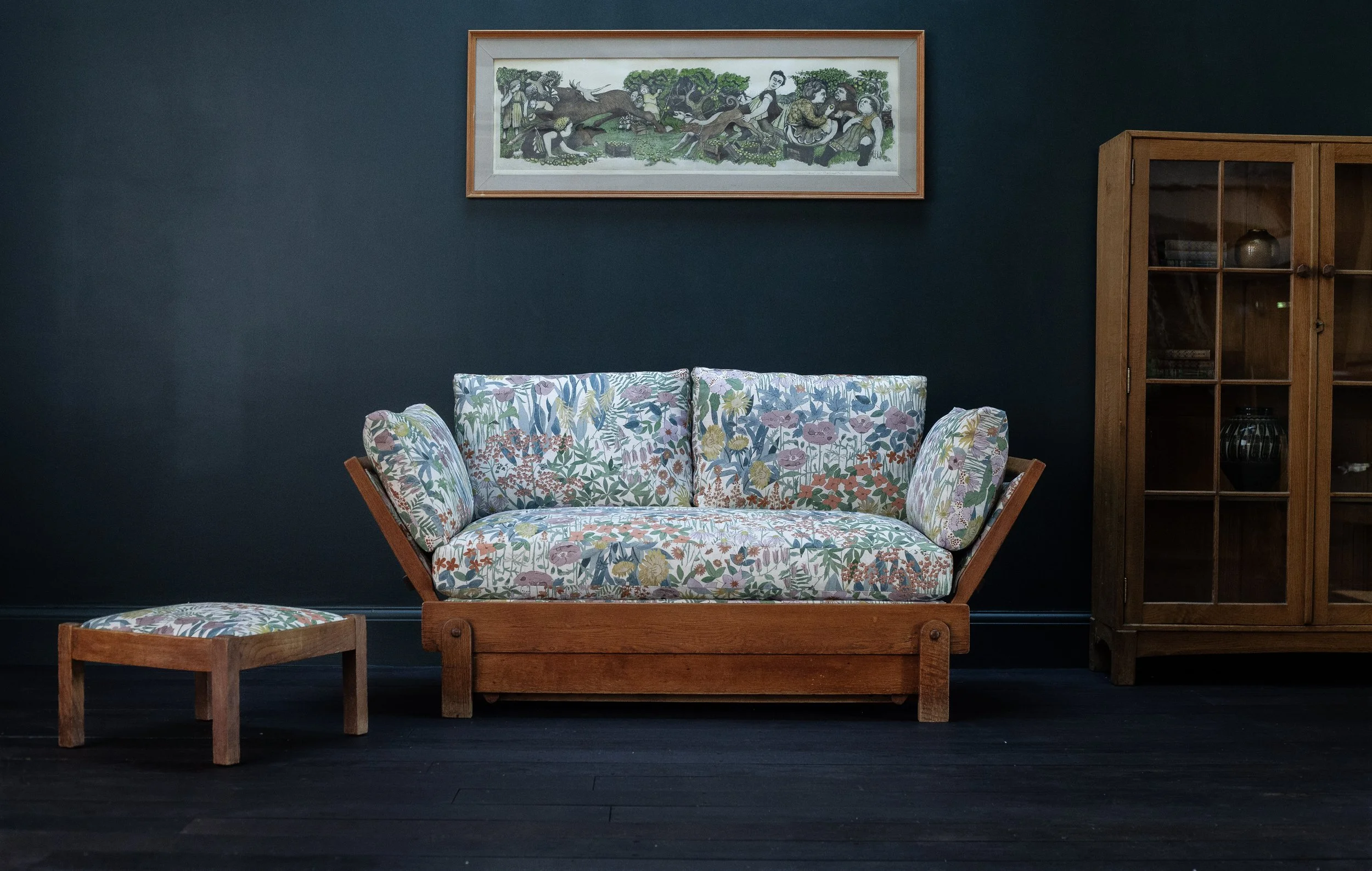 Twenties Parker Knoll Drop Side Settee
