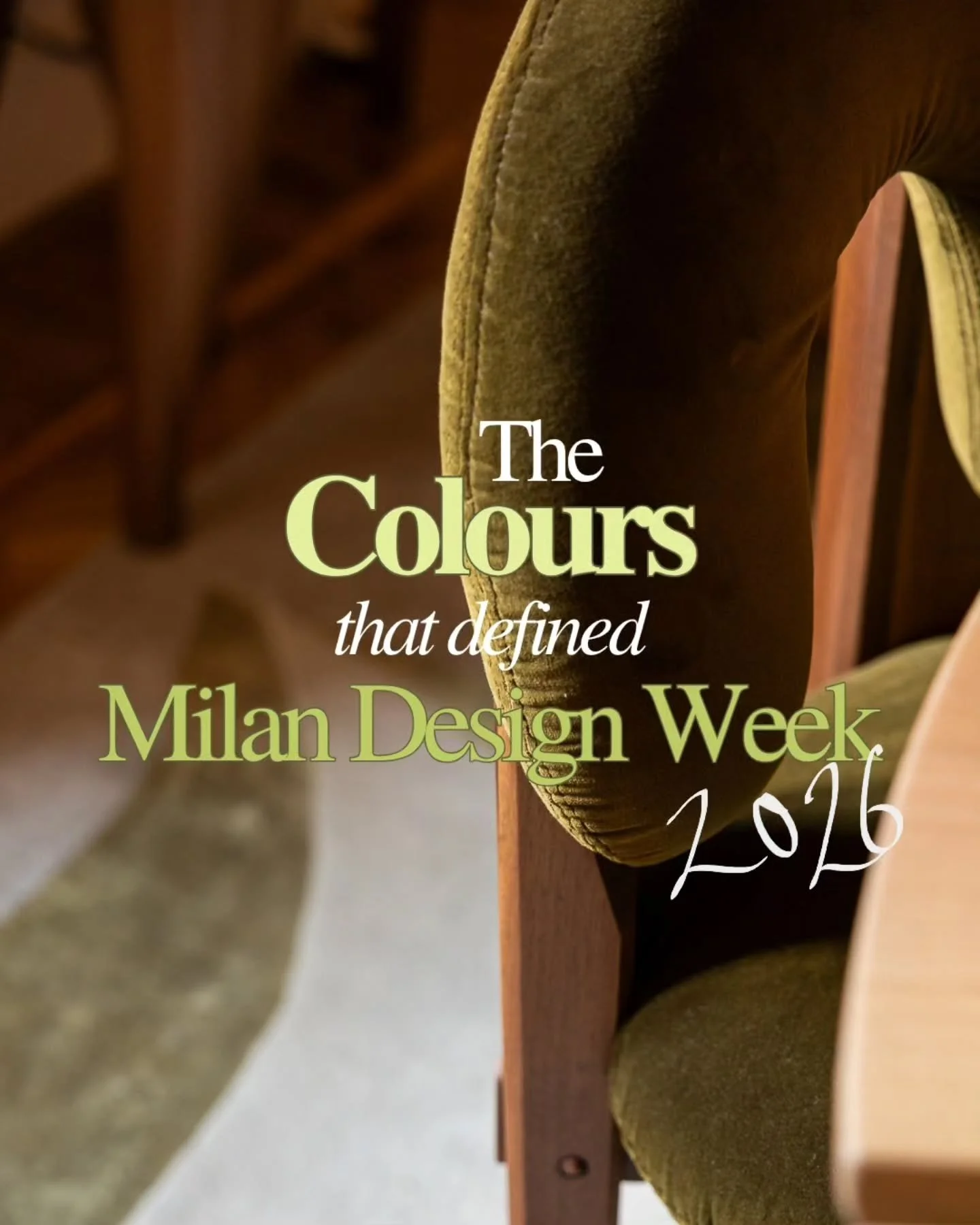 It&rsquo;s here! My take on the colours from Milan Design Week 2026 🎉

From rich olives and chocolate browns to the dreamiest dusty blues (plus a few surprises), these☝️are the colours I couldn&rsquo;t stop noticing all week 😍

Translating insights