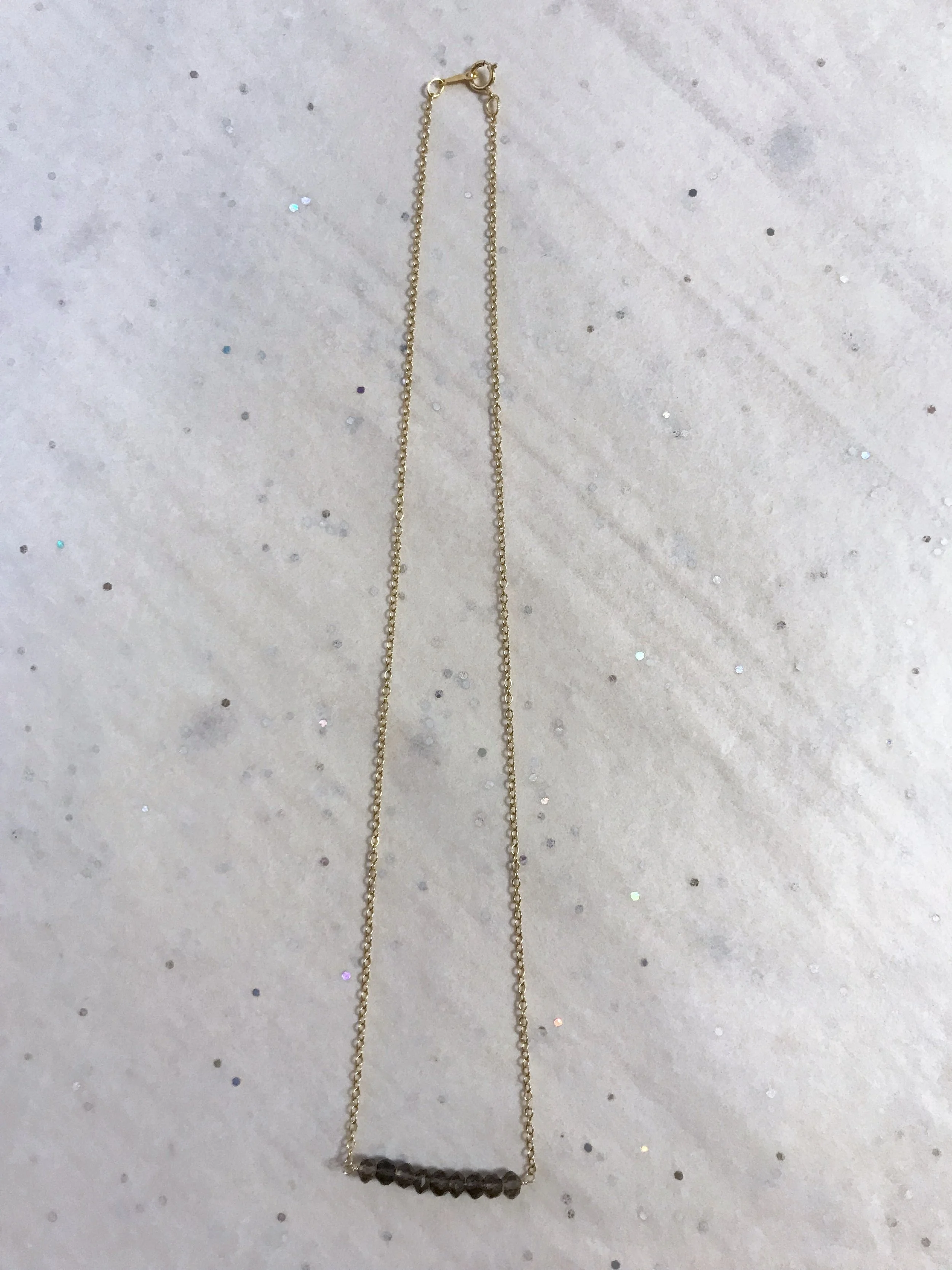 CUTIE PIE, smoky quartz, gold 