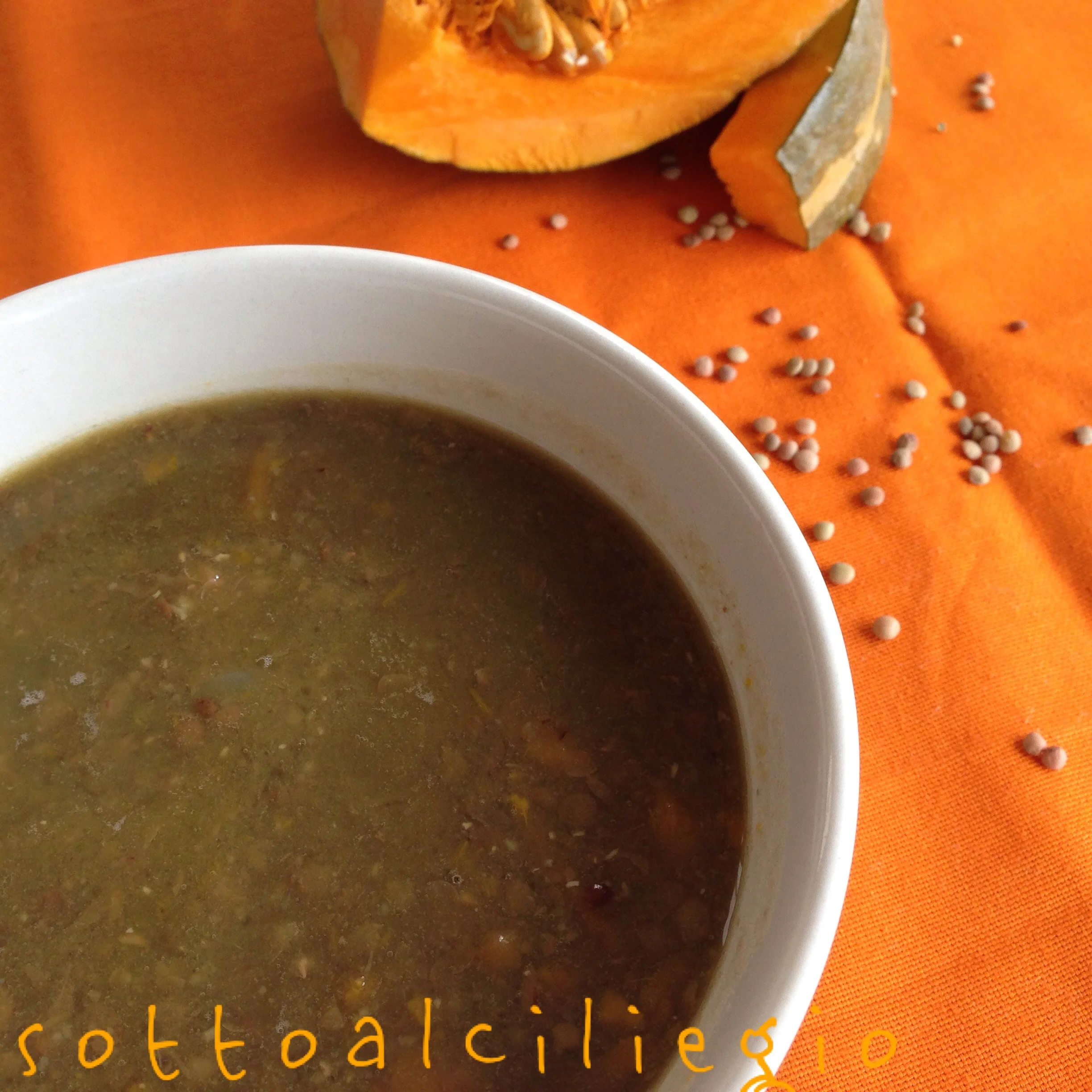Zuppa di zucca e lenticchie...