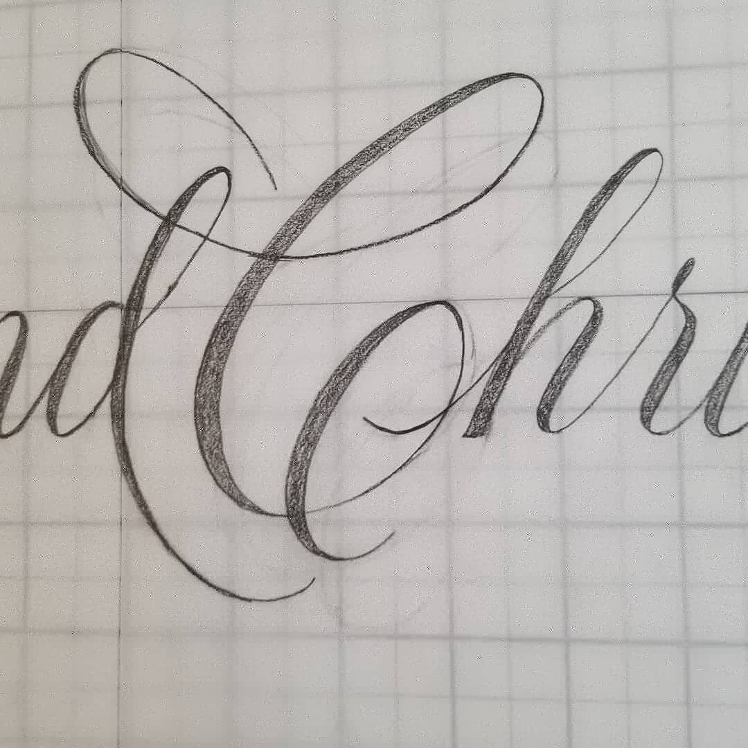 Sketching out large names