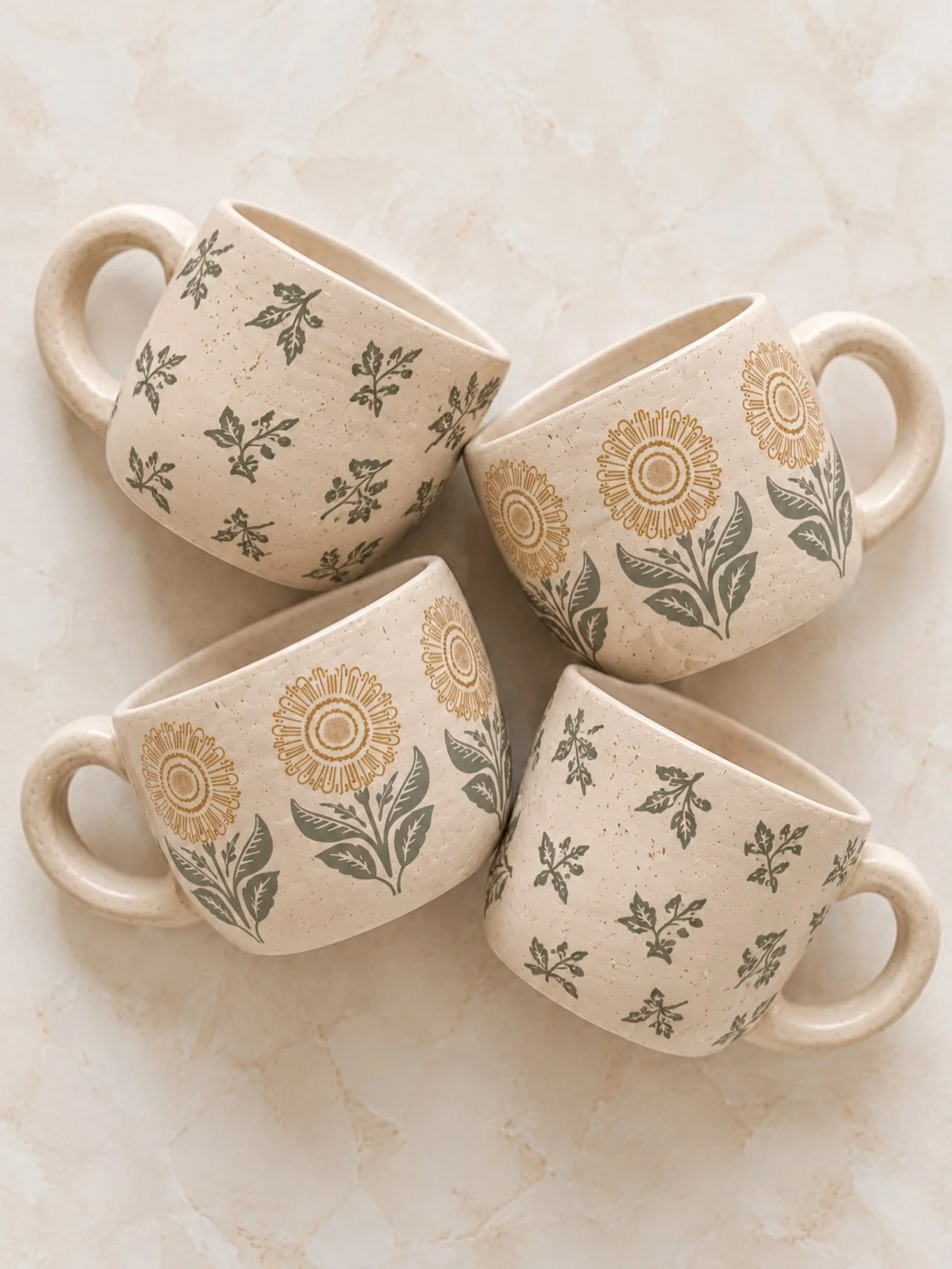 A little sunshine, a little greenery, and a whole lot of charm. 🌿☀️

Inspired by the beauty of simple things, these botanical mugs bring a touch of vintage charm to everyday rituals.

Earthy greens, golden florals, and warm pottery tones &mdash; tho