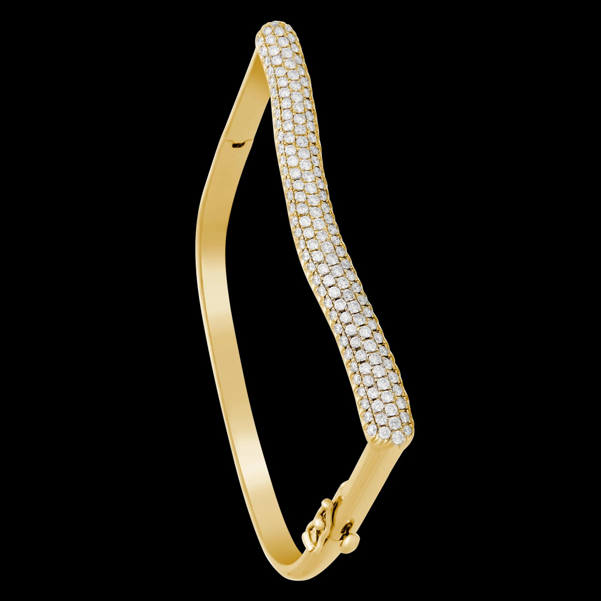 FRIDA | Fine Jewellery. Strata™ Collection. Diamond stacking bracelet in 18kt yellow gold. FRI 10301B FP.
