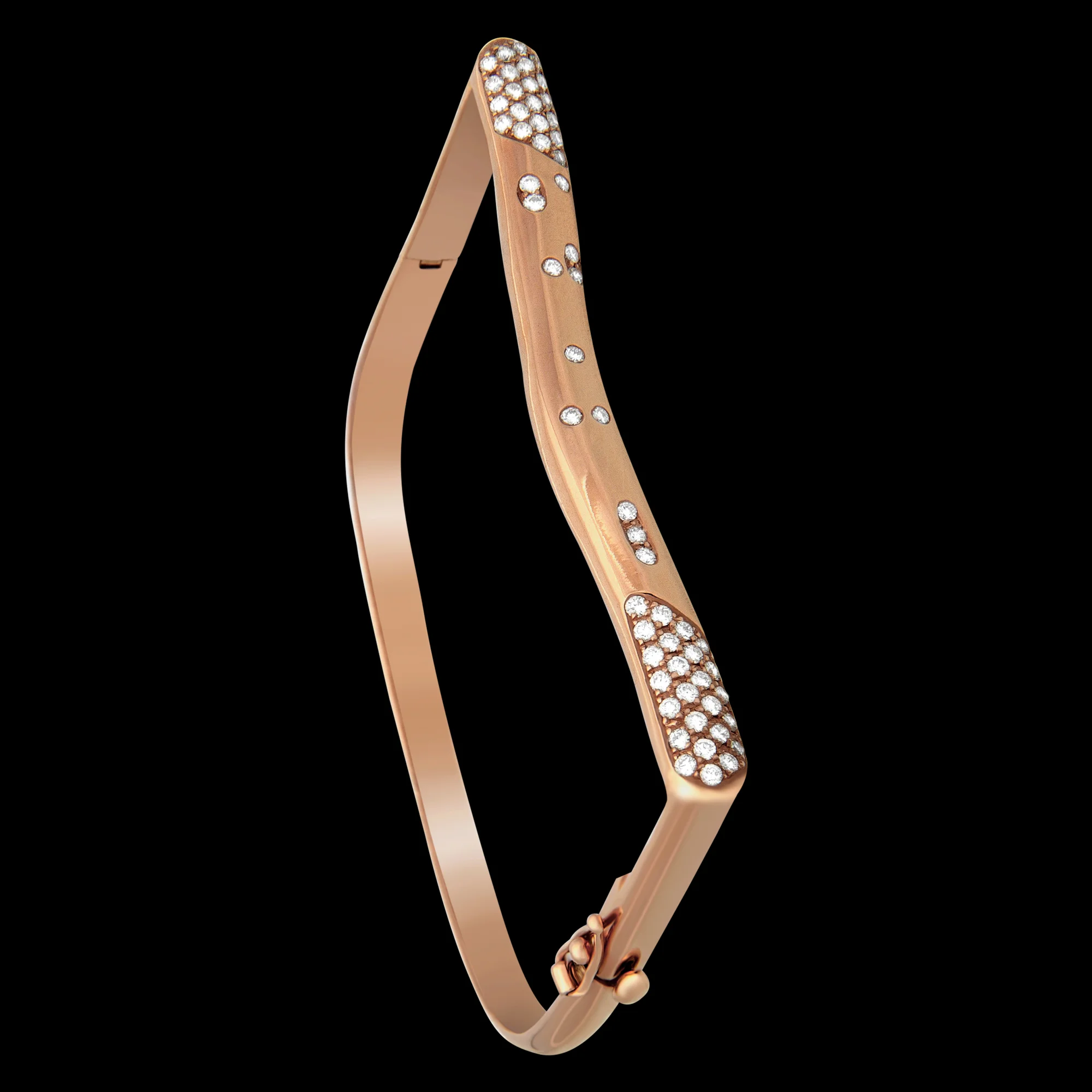 FRIDA | Fine Jewellery. Strata™ Collection. Diamond stacking bracelet in 18kt pink gold. FRI 10304B SC.