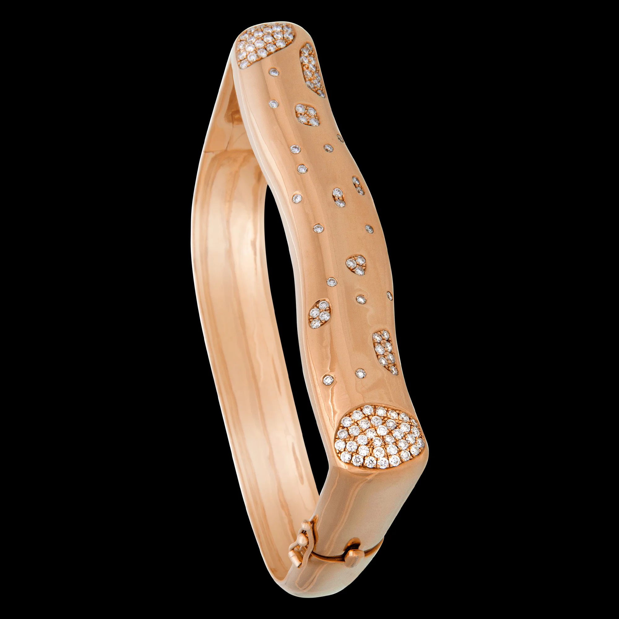 FRIDA | Fine Jewellery. Strata™ Collection. Diamond stacking bracelet in 18kt pink gold. FRI 10624B SC.