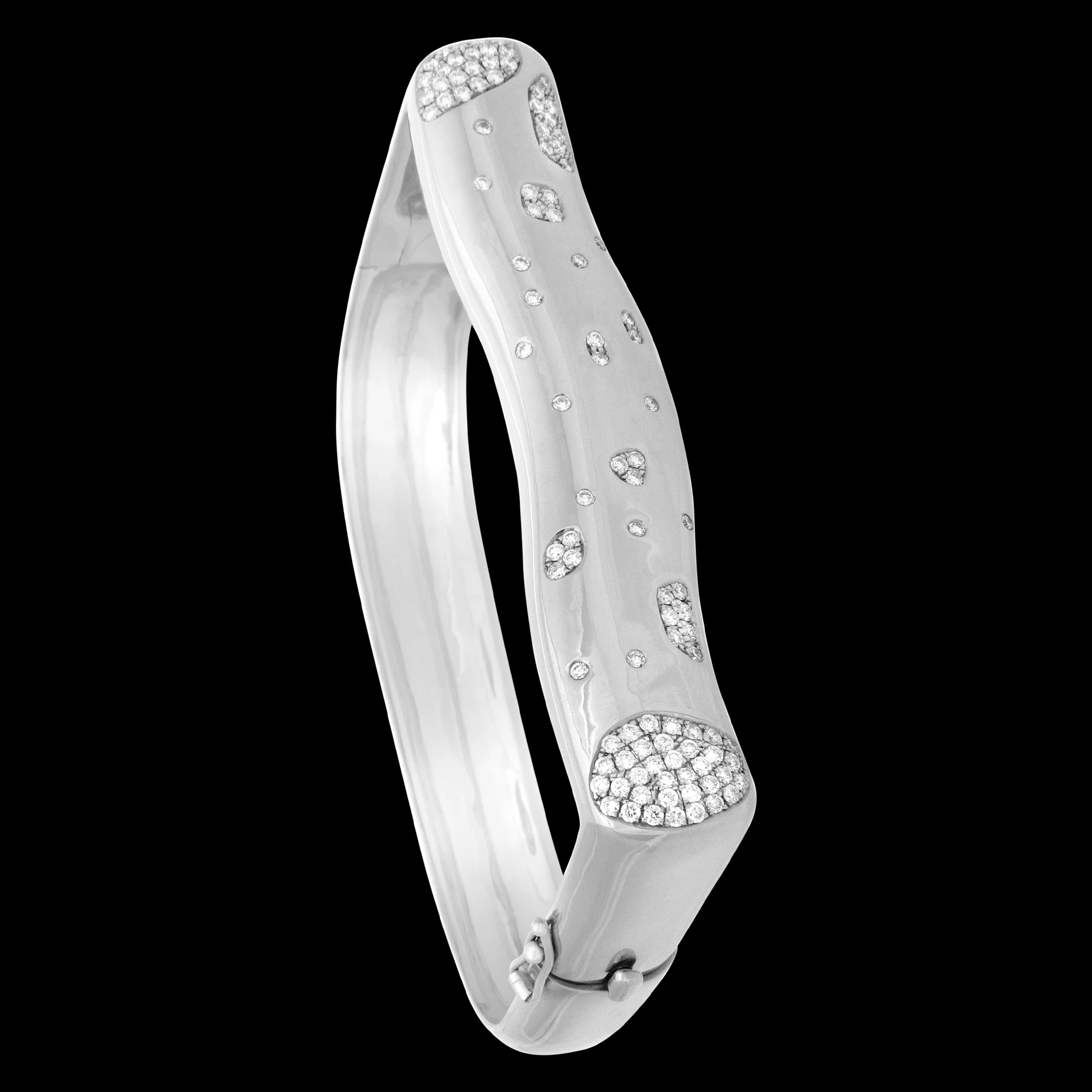 FRIDA | Fine Jewellery. Strata™ Collection. Diamond stacking bracelet in 18kt white gold. FRI 10625B SC.