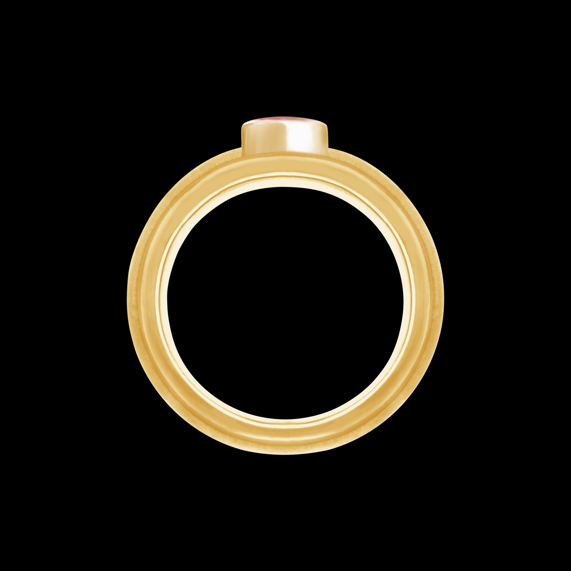 FRIDA | Fine Jewellery. Elska Collection. Round ring in 18kt yellow gold set with a Burmese ruby and brilliant-cut diamonds. View3.jpg