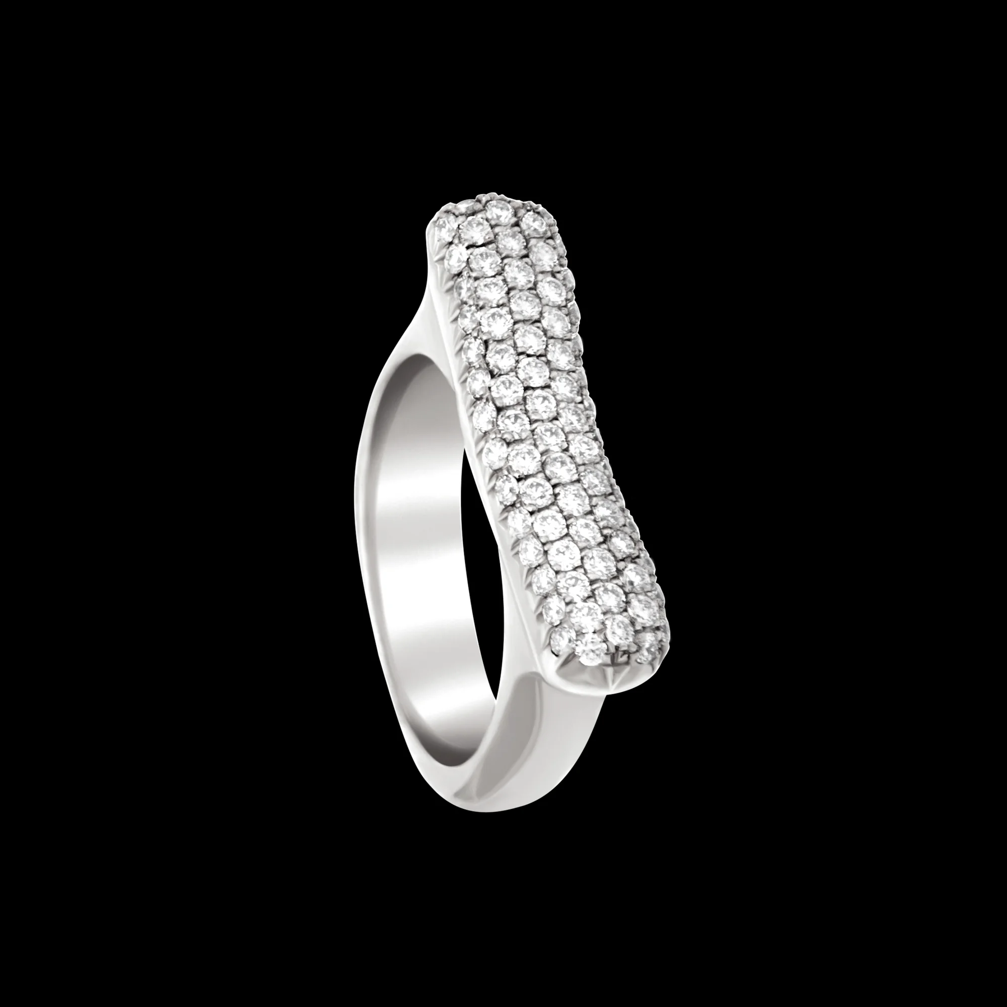 FRIDA | Fine Jewellery. Strata™ Collection. Diamond stacking ring in 18kt white gold. FRI 10305A FP.jpg