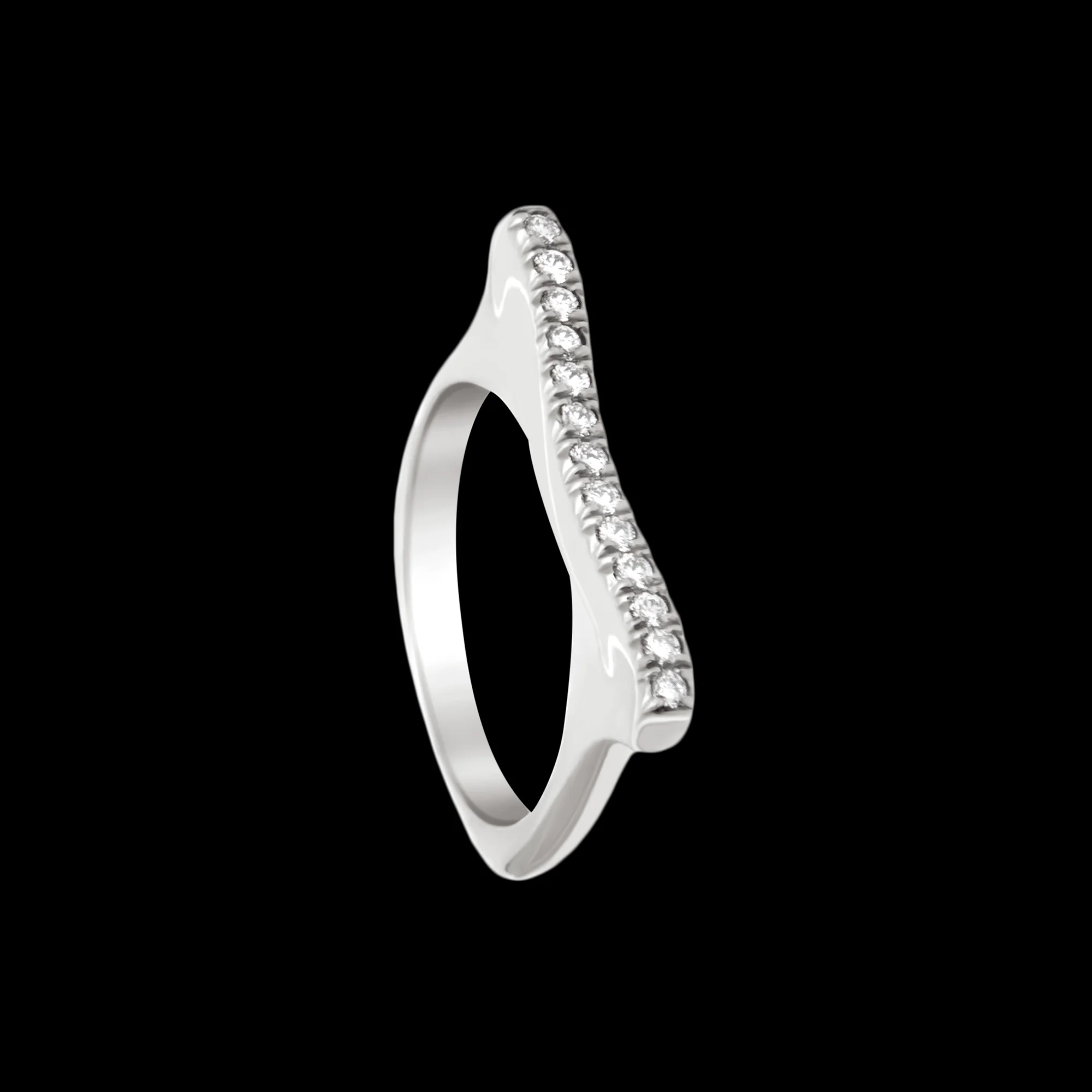 FRIDA | Fine Jewellery. Strata™ Collection. Diamond stacking ring in 18kt white gold. FRI 10385A.jpg