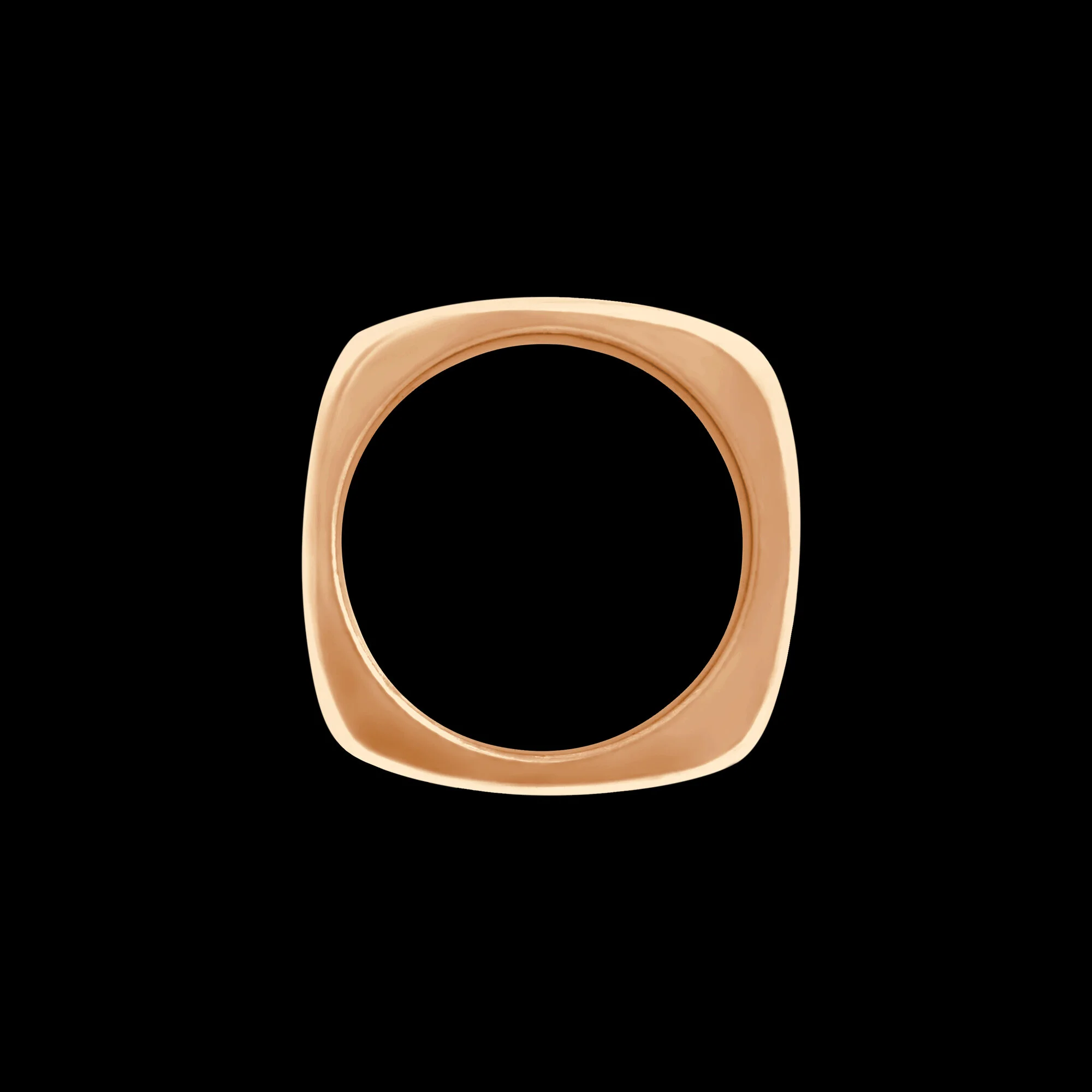 FRIDA | Fine Jewellery. Elska Collection. Rounded-square diamond band in 18kt pink gold. View2.