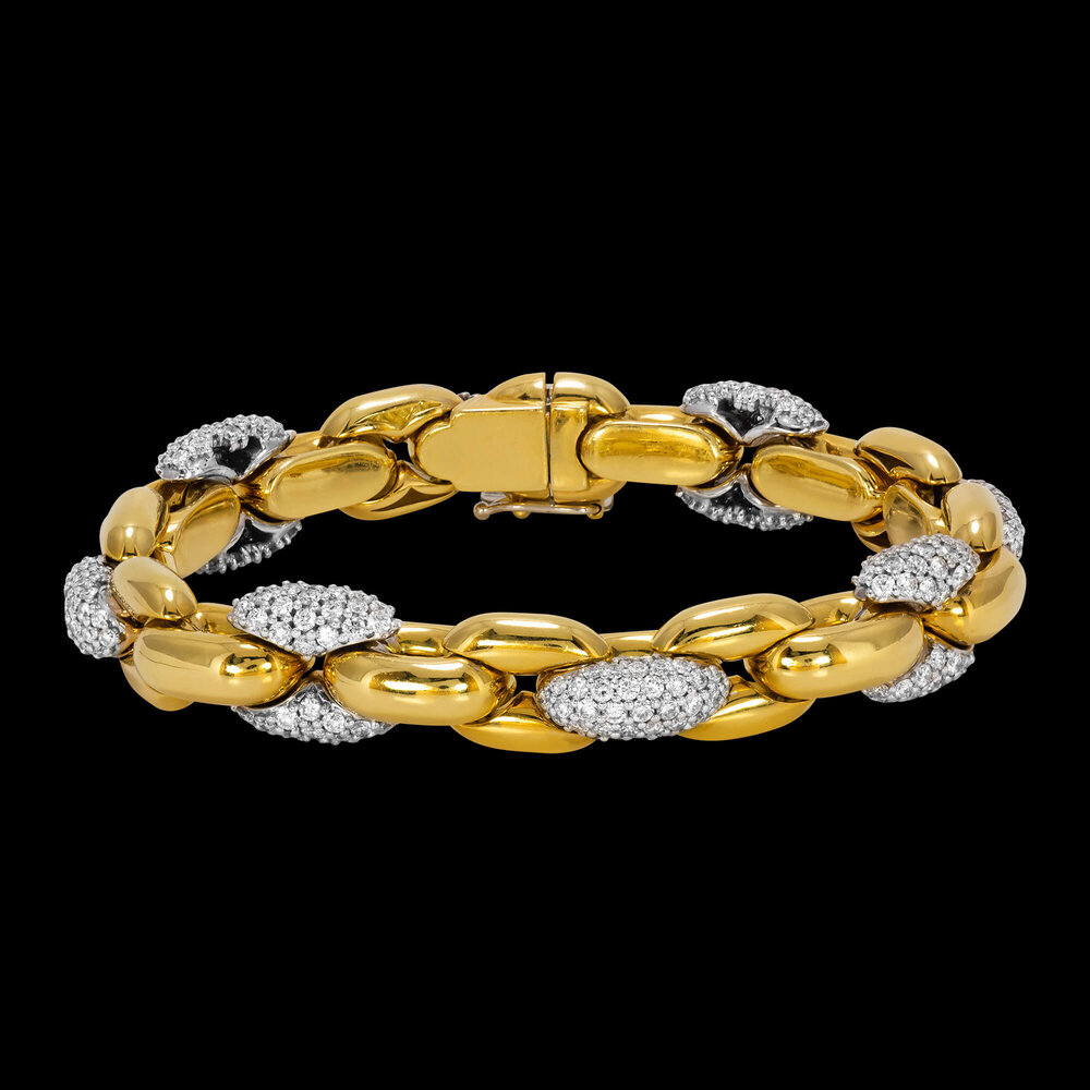SOLID GOLD AND DIAMOND LINK BRACELET | FRIDA Fine Jewellery